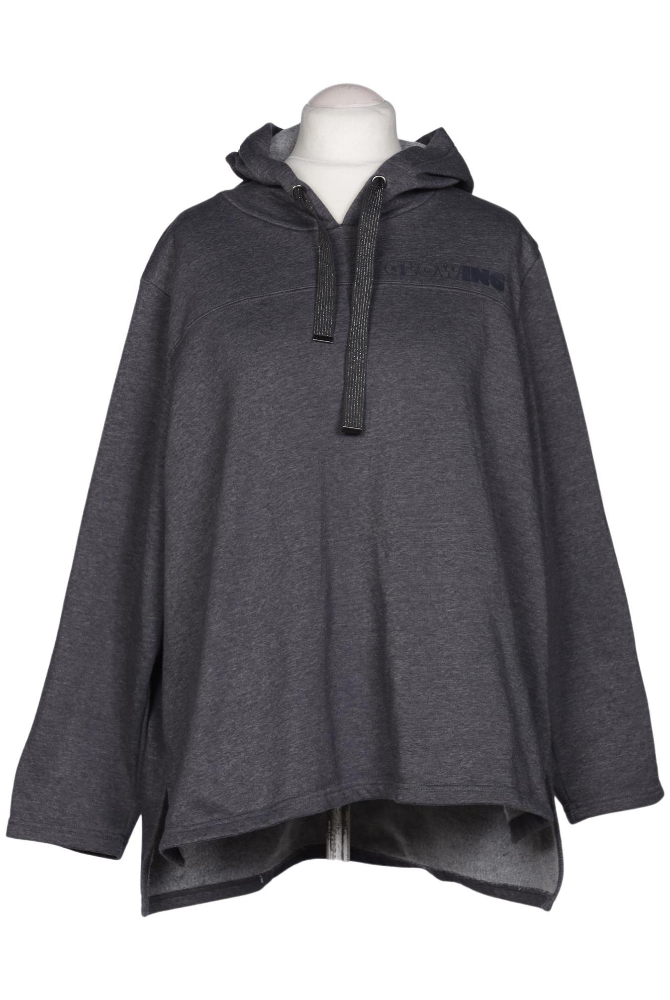 

Ulla Popken Damen Kapuzenpullover, grau, Gr. 60