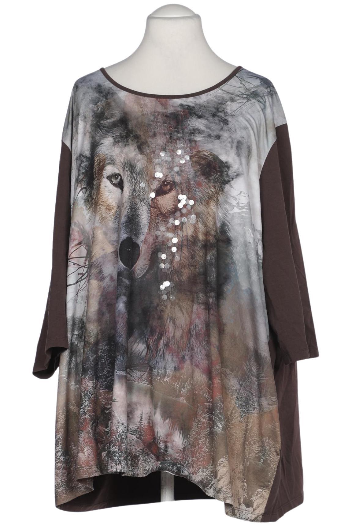 

Ulla Popken Damen Langarmshirt, braun, Gr. 58