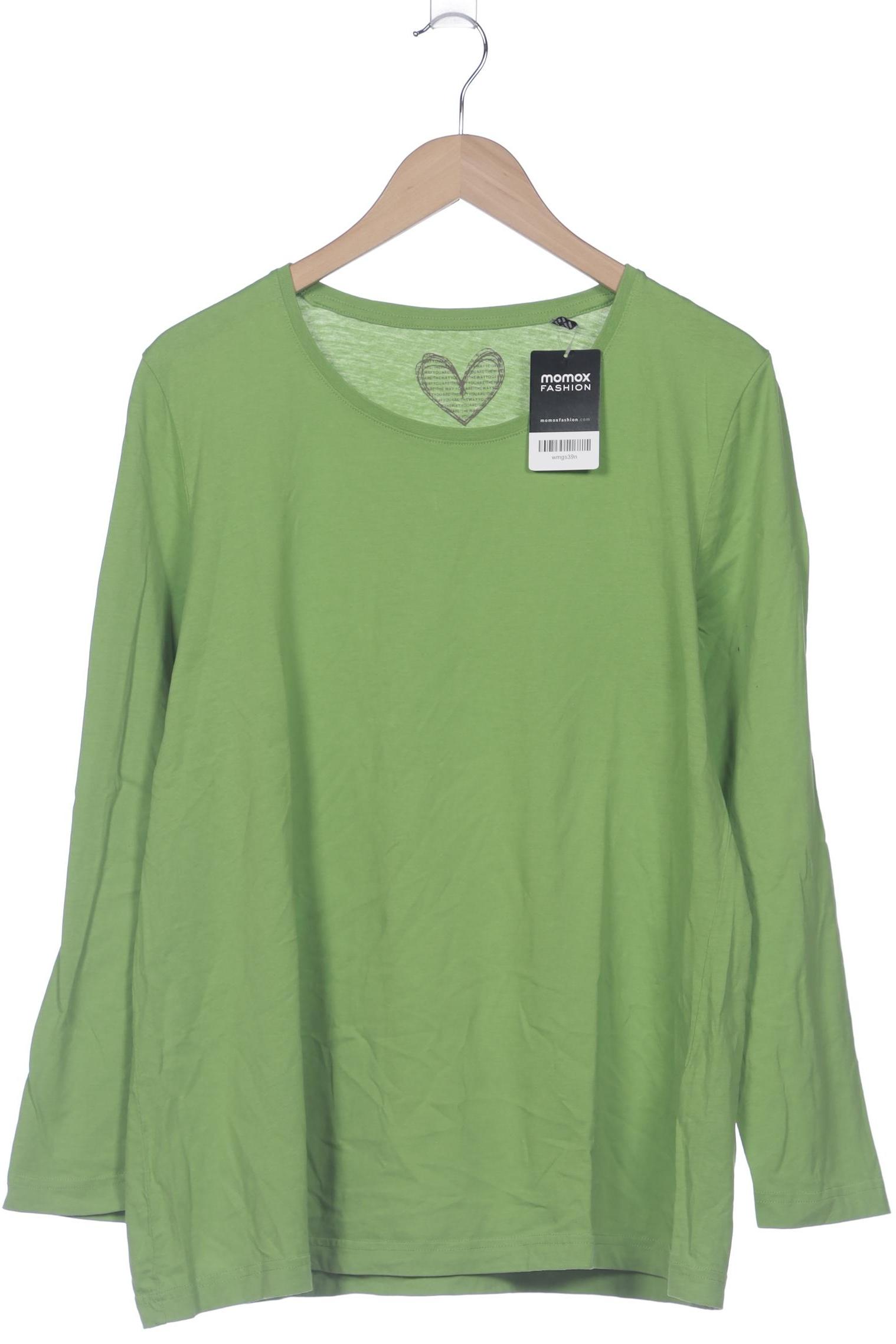 

Ulla Popken Damen Langarmshirt, hellgrün, Gr. 46