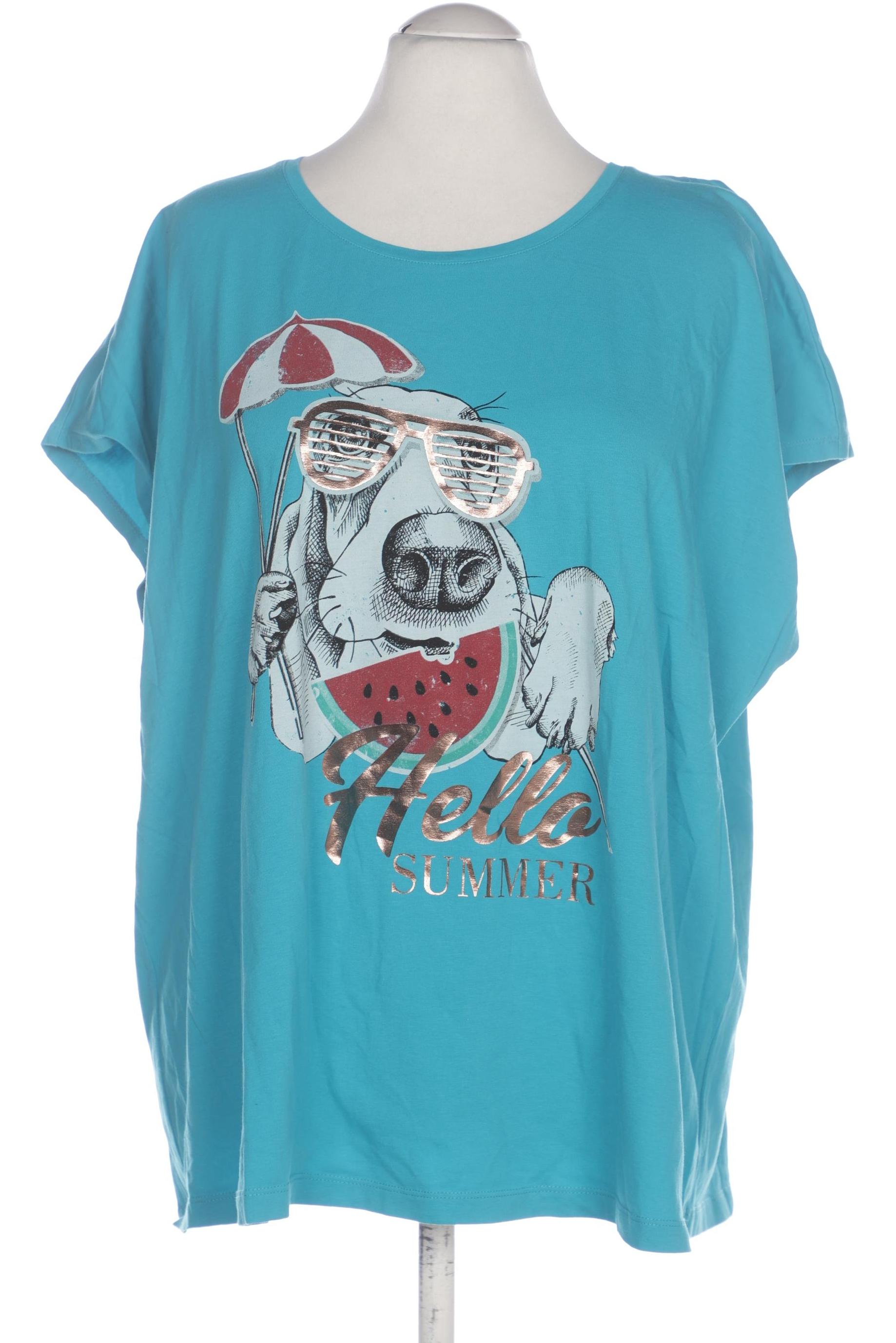 

Ulla Popken Damen T-Shirt, türkis, Gr. 52