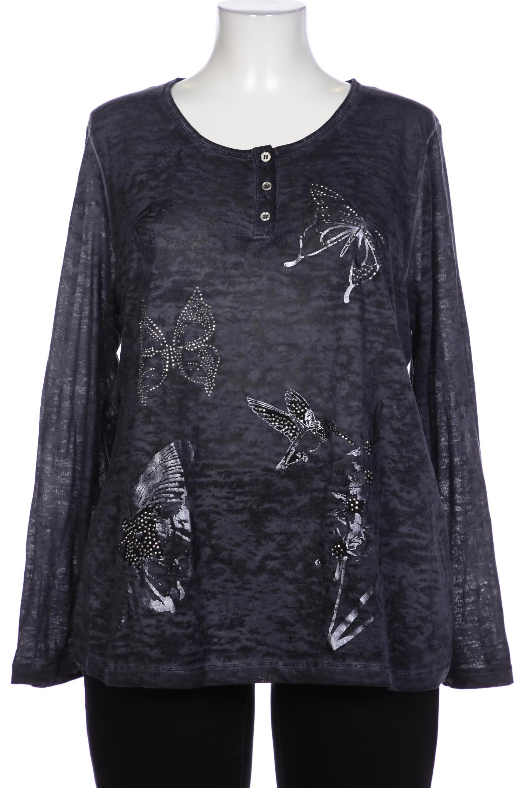 

Ulla Popken Damen Langarmshirt, grau, Gr. 42