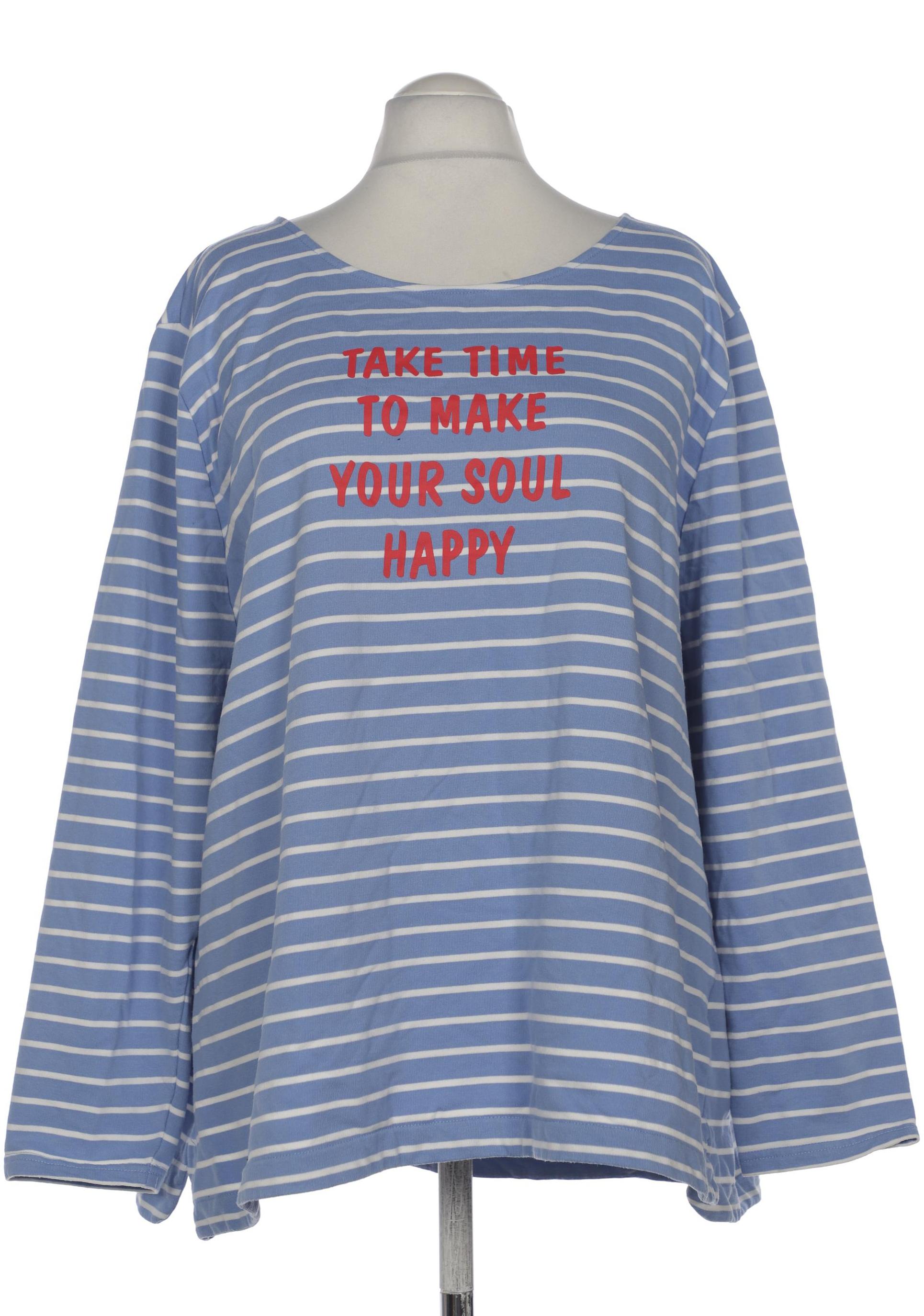 

Ulla Popken Damen Langarmshirt, blau, Gr. 58