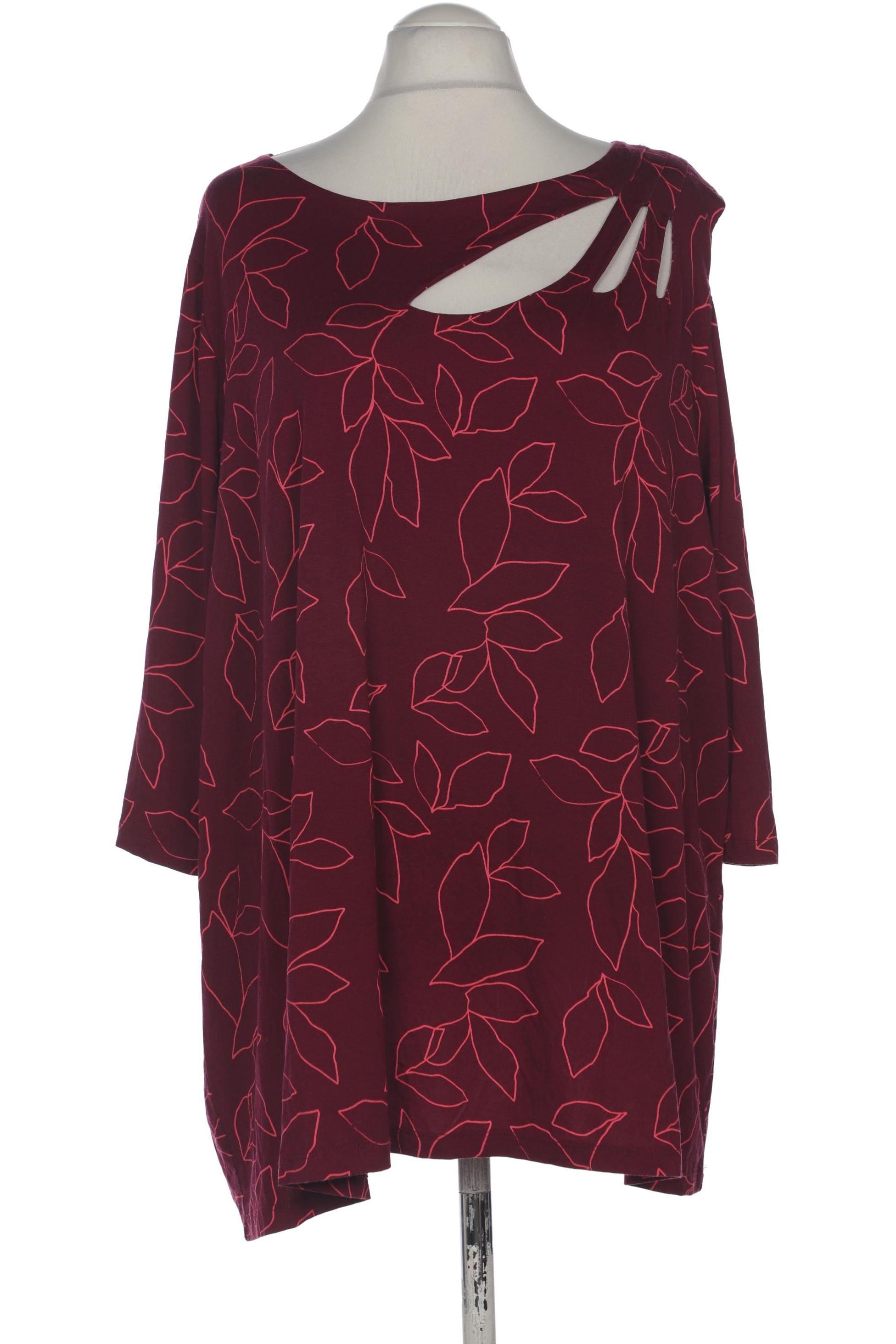 

Ulla Popken Damen Langarmshirt, bordeaux, Gr. 54