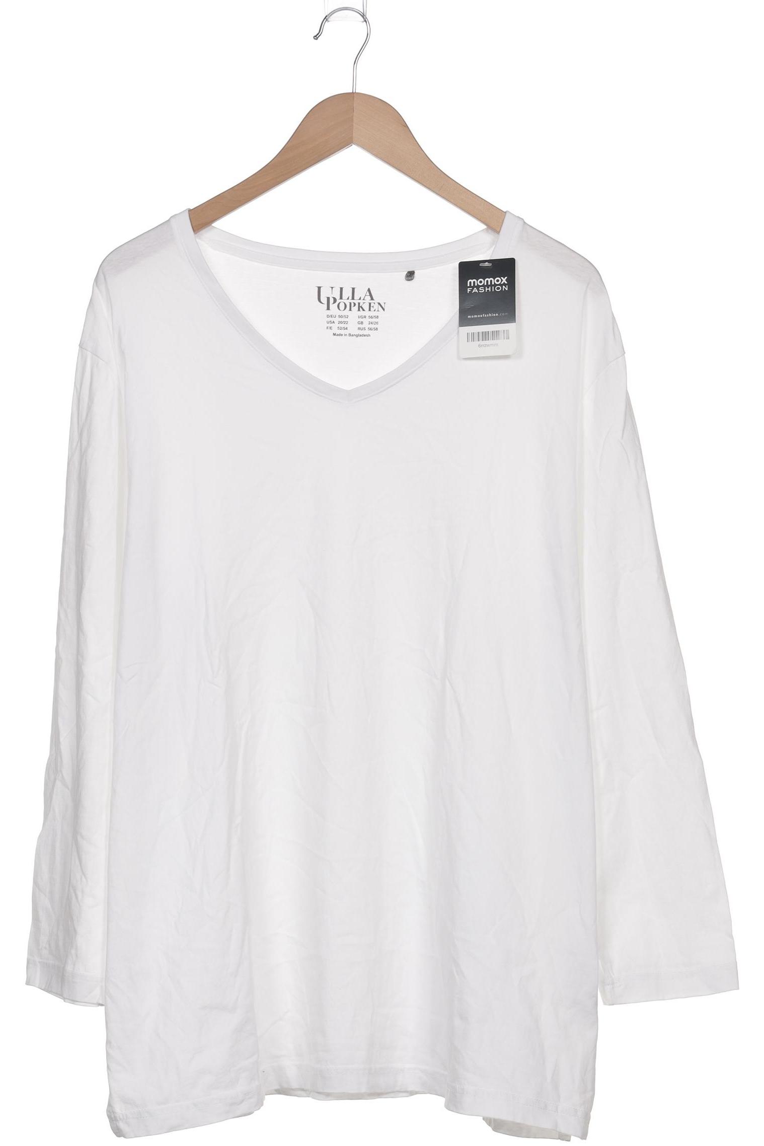 

Ulla Popken Damen Langarmshirt, weiß, Gr. 50