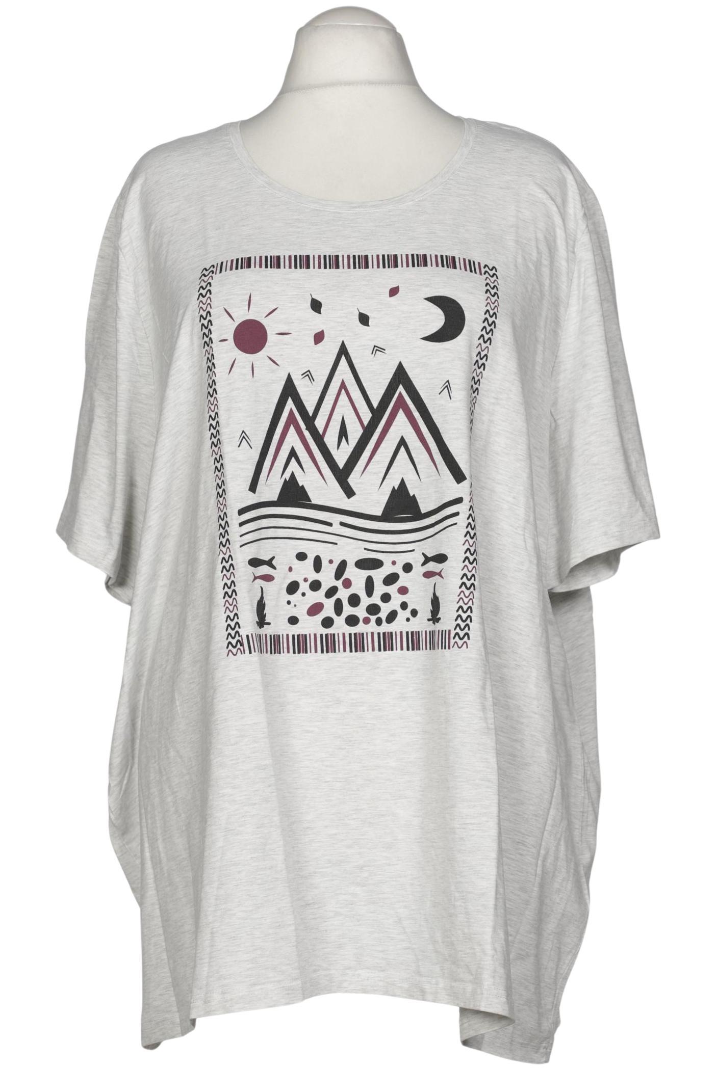

Ulla Popken Damen T-Shirt, grau, Gr. 58