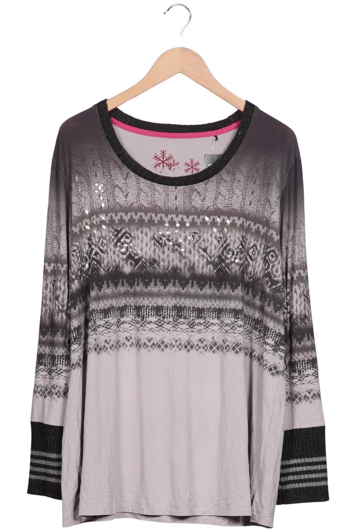 

Ulla Popken Damen Langarmshirt, grau, Gr. 48