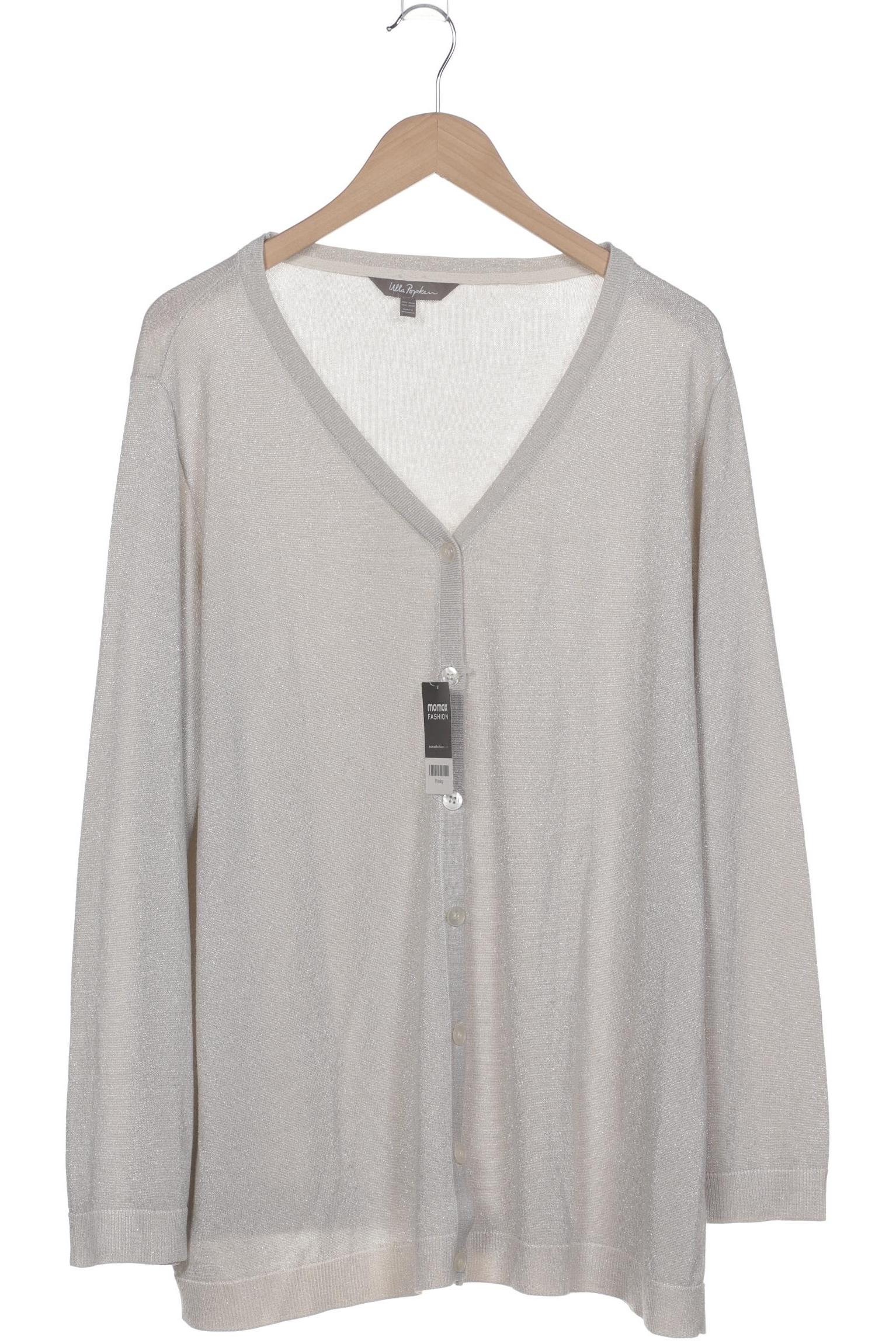 

Ulla Popken Damen Strickjacke, silber, Gr. 50