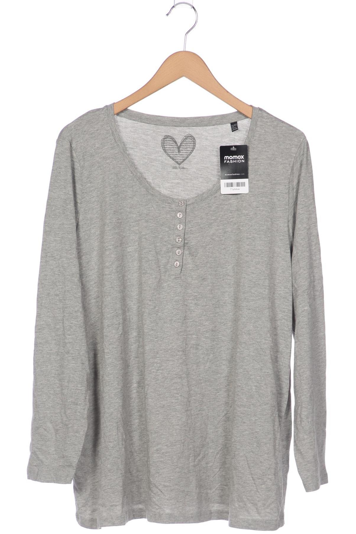 

Ulla Popken Damen Langarmshirt, grau, Gr. 46