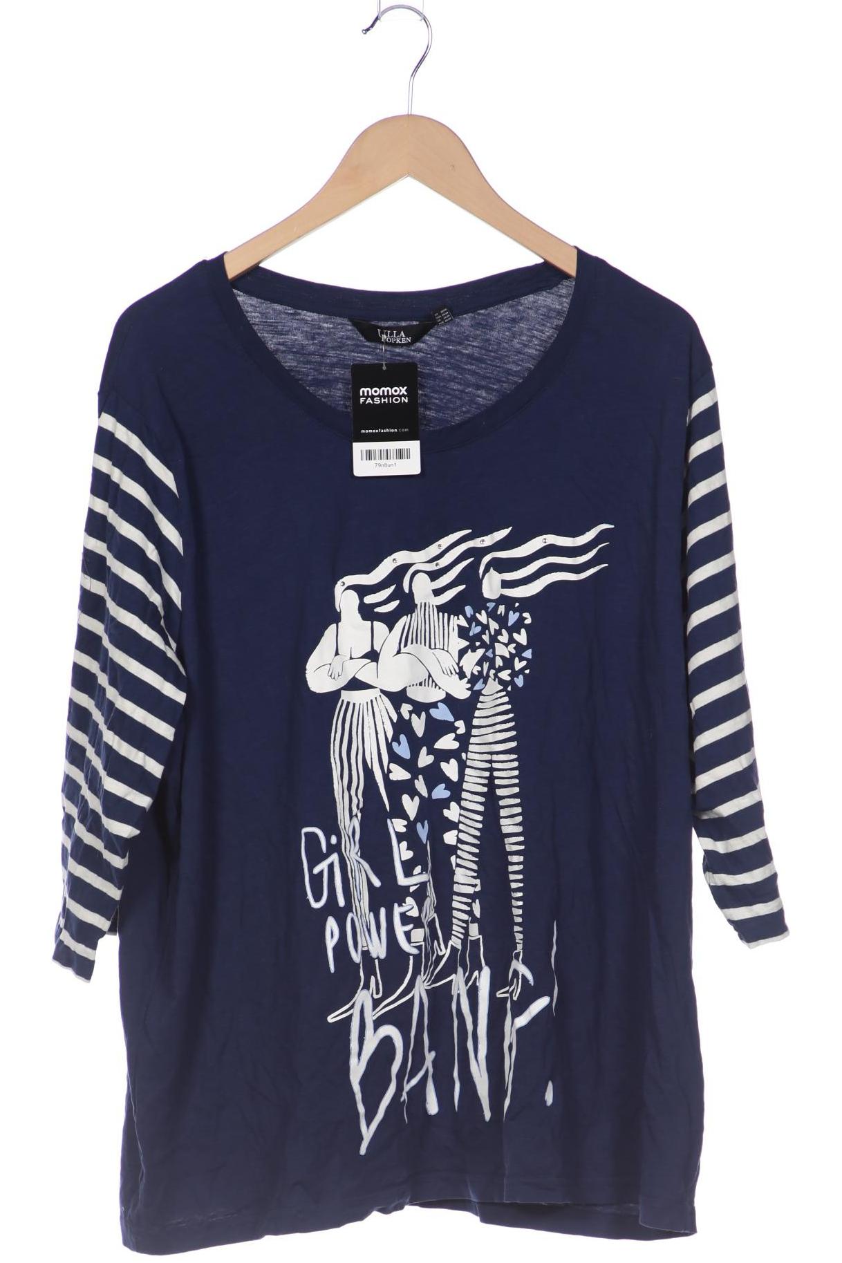 

Ulla Popken Damen Langarmshirt, blau, Gr. 52