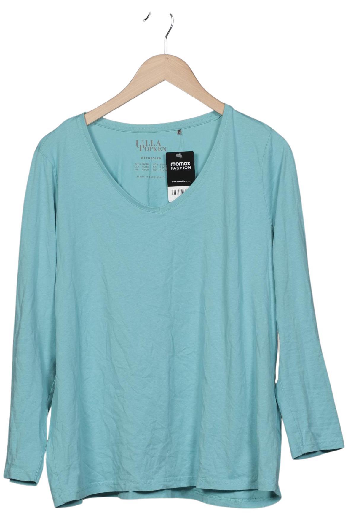 

Ulla Popken Damen Langarmshirt, türkis, Gr. 46