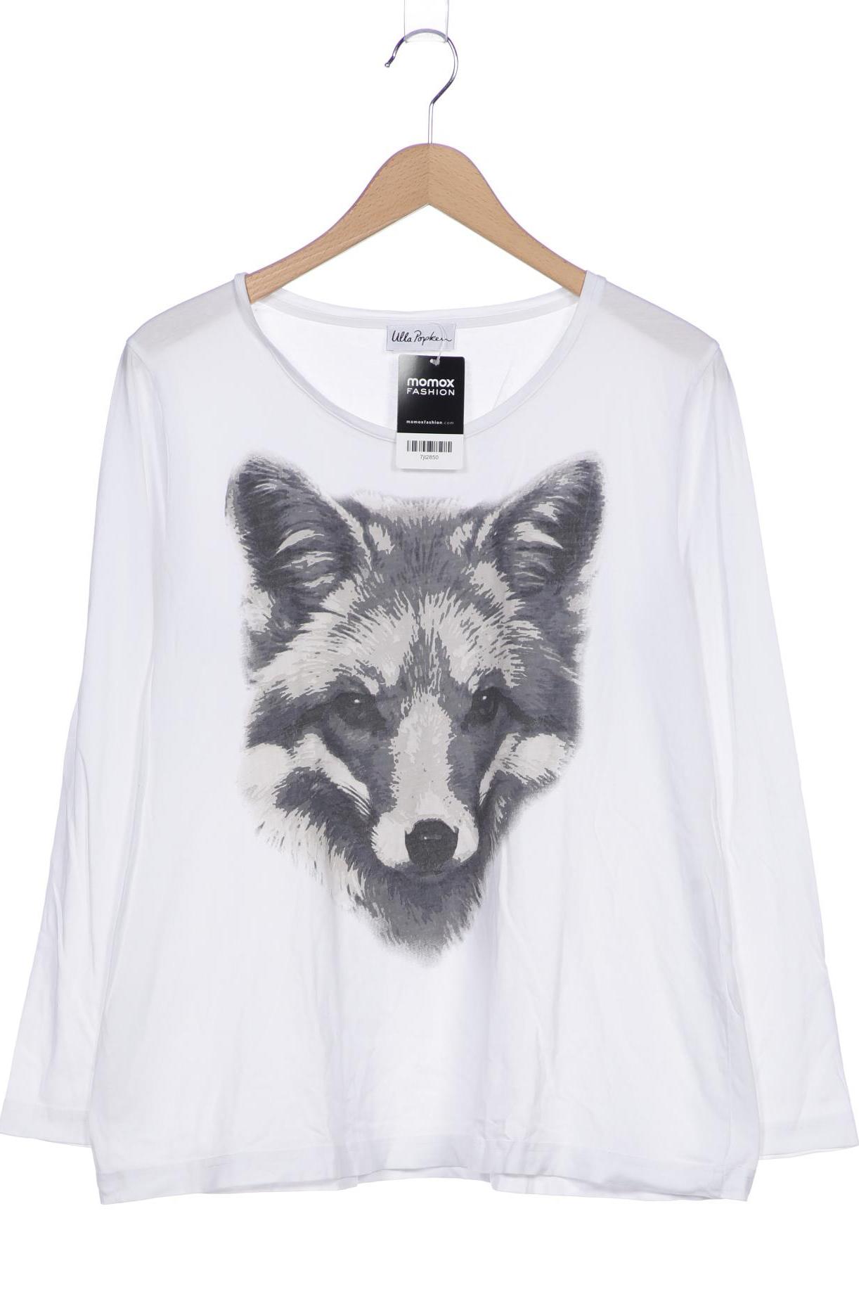 

Ulla Popken Damen Langarmshirt, weiß, Gr. 42