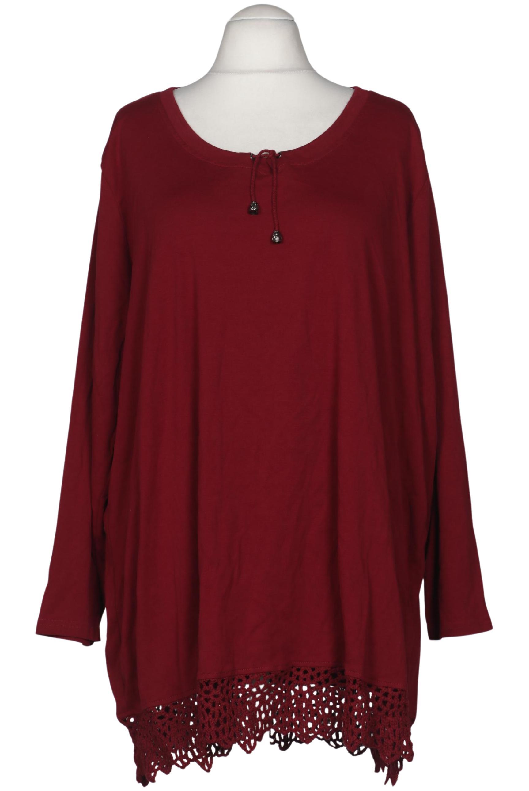 

Ulla Popken Damen Langarmshirt, bordeaux, Gr. 54