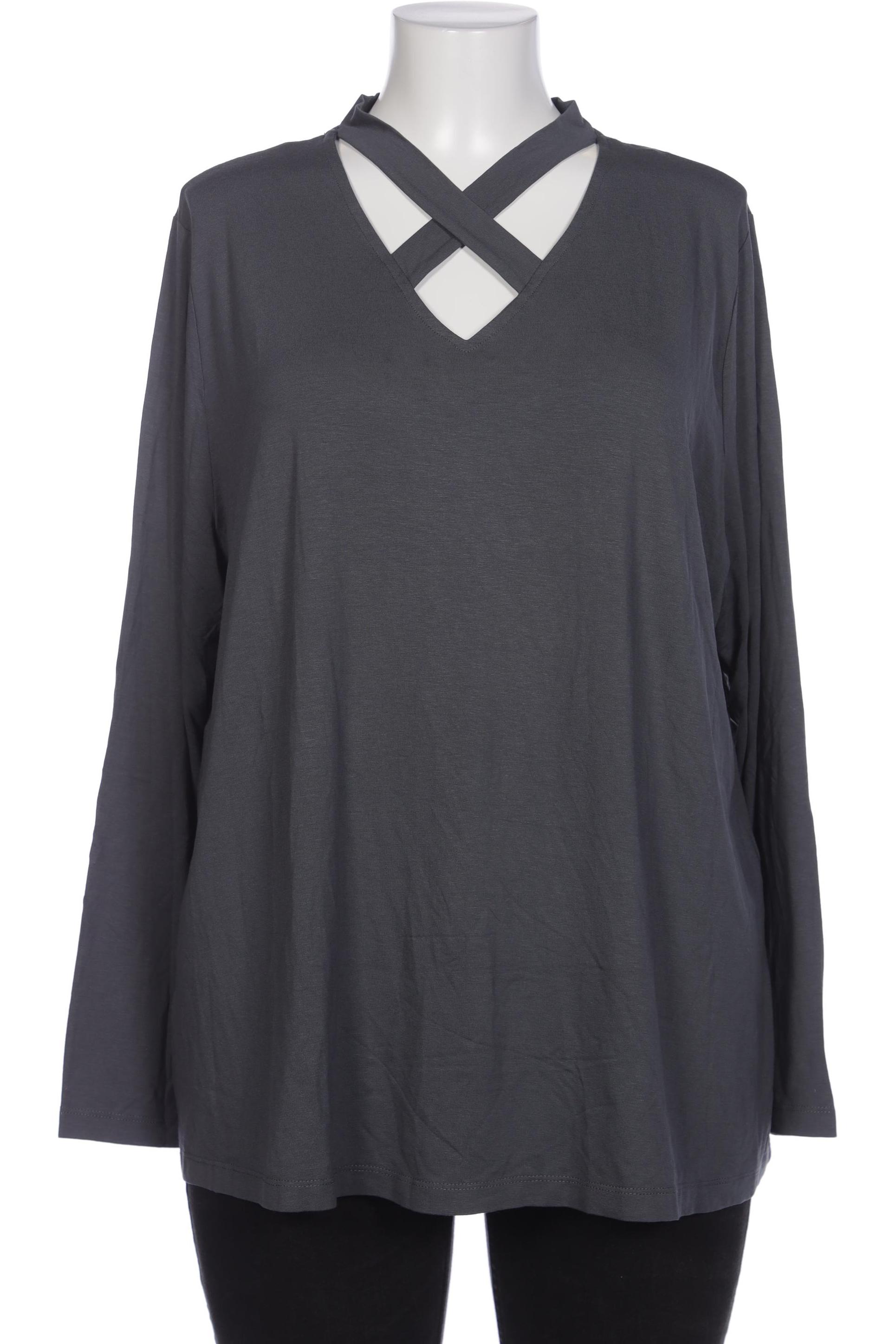 

Ulla Popken Damen Langarmshirt, grau, Gr. 50