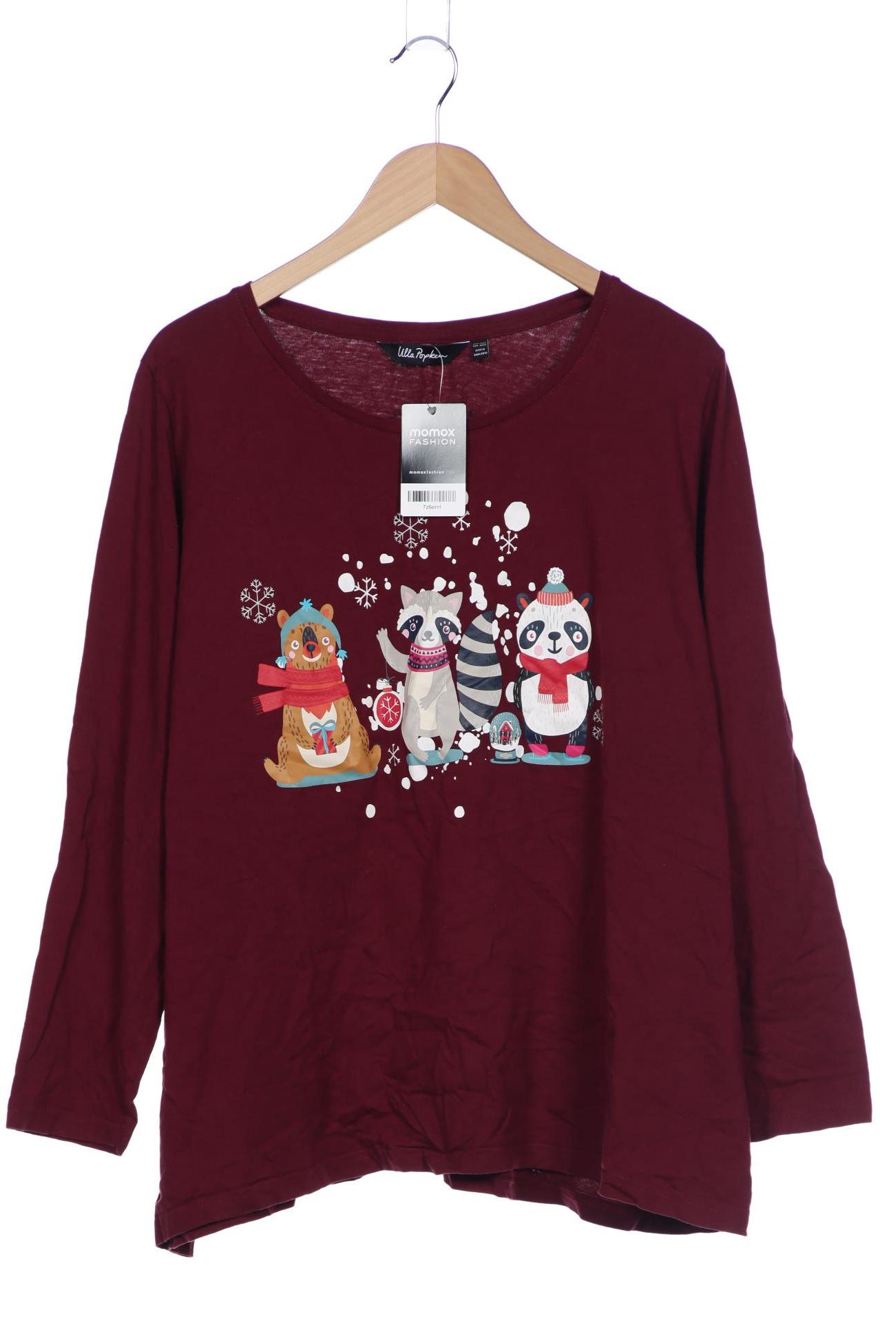 

Ulla Popken Damen Langarmshirt, bordeaux, Gr. 50