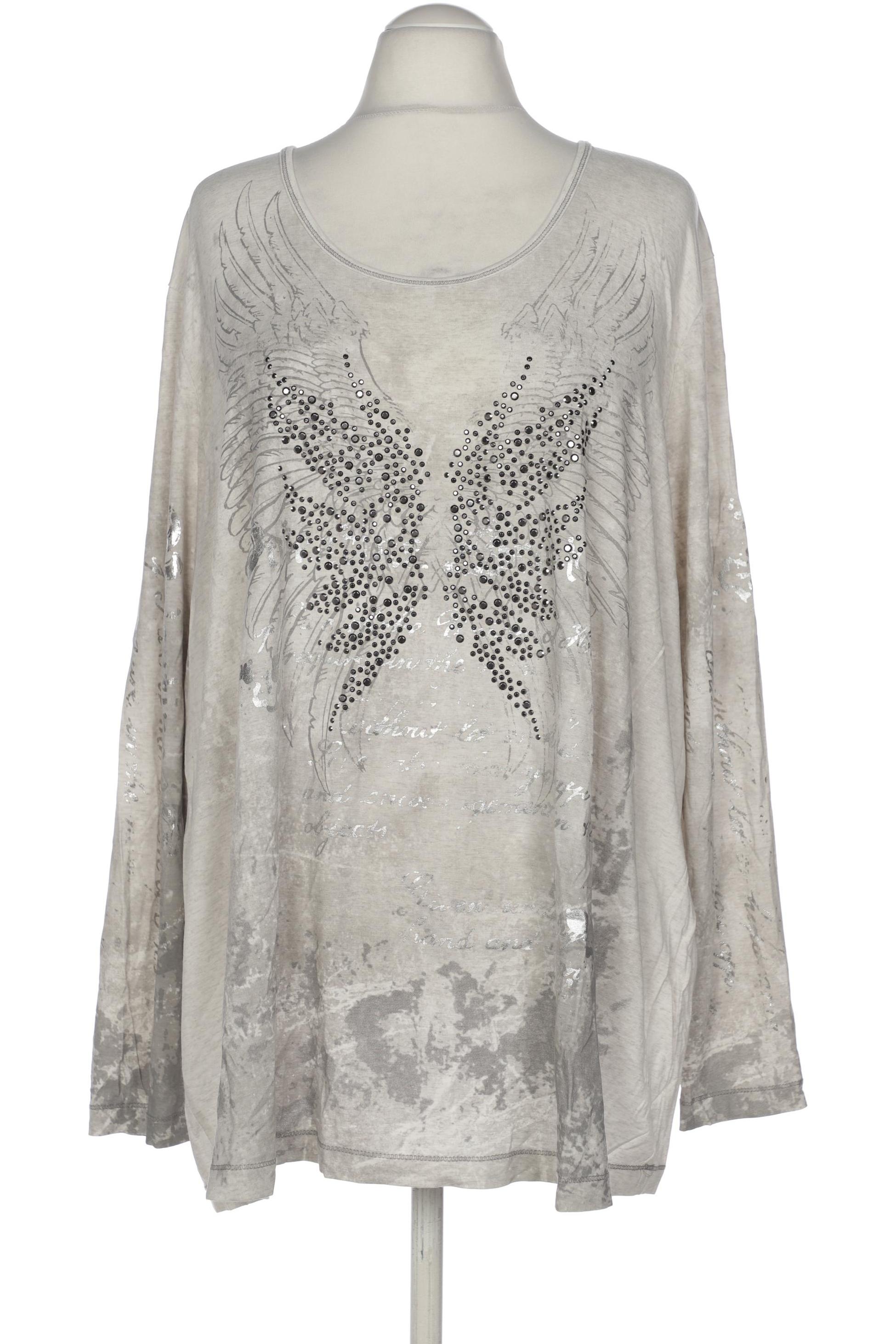 

Ulla Popken Damen Langarmshirt, grau, Gr. 54