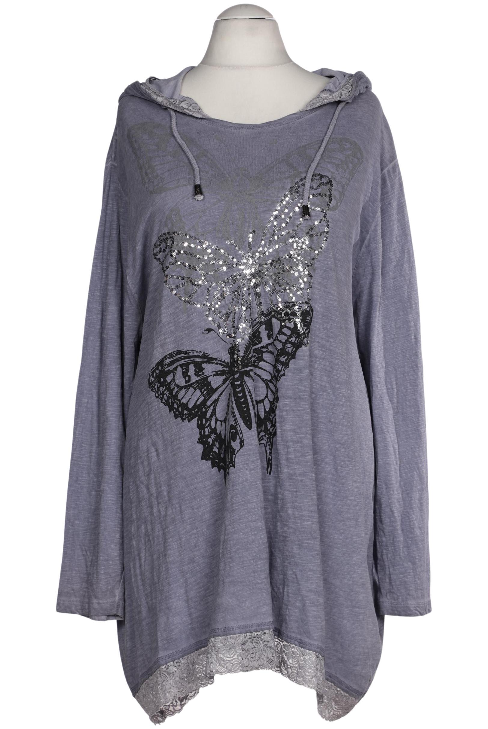 

Ulla Popken Damen Langarmshirt, grau, Gr. 58