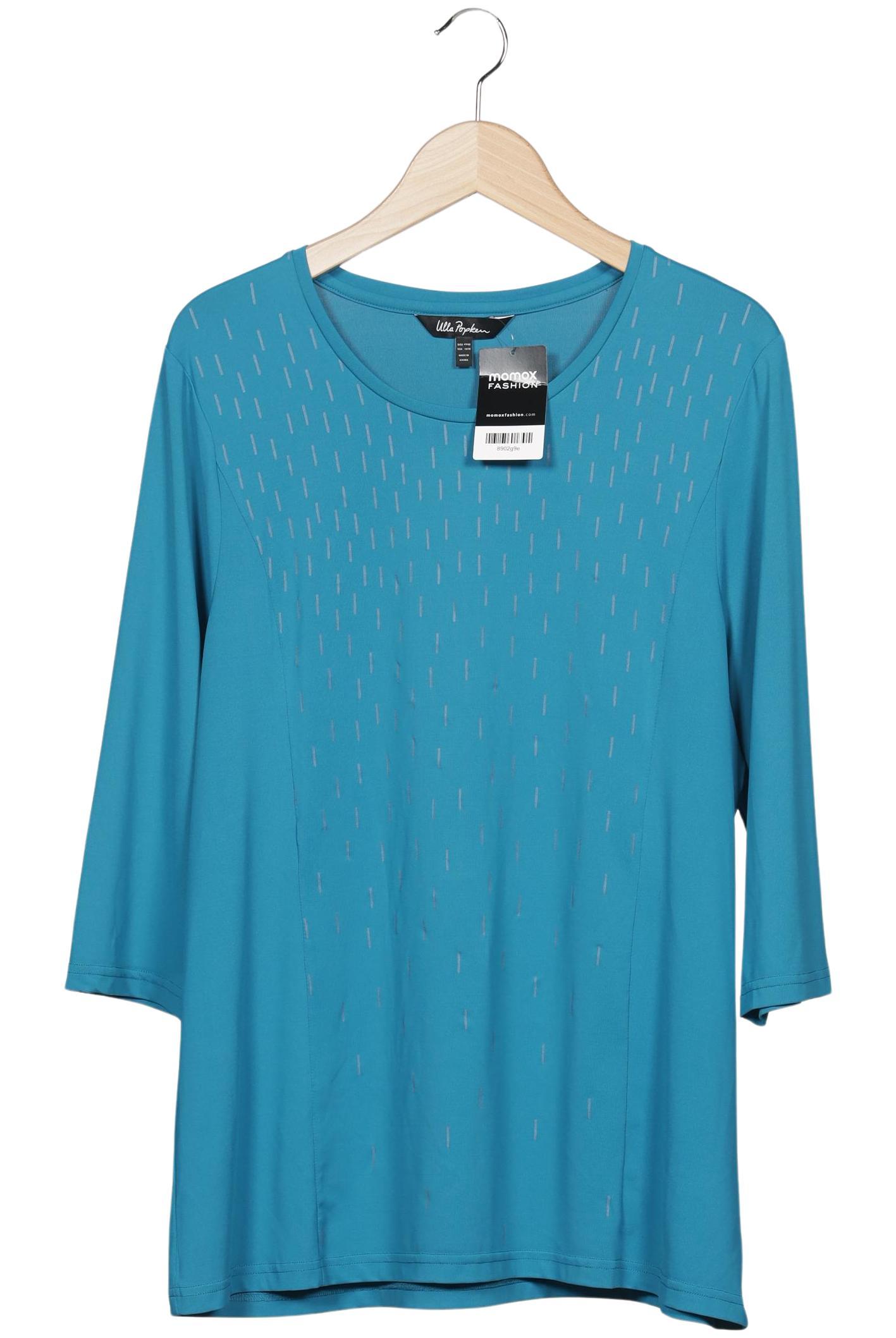 

Ulla Popken Damen Langarmshirt, türkis, Gr. 46