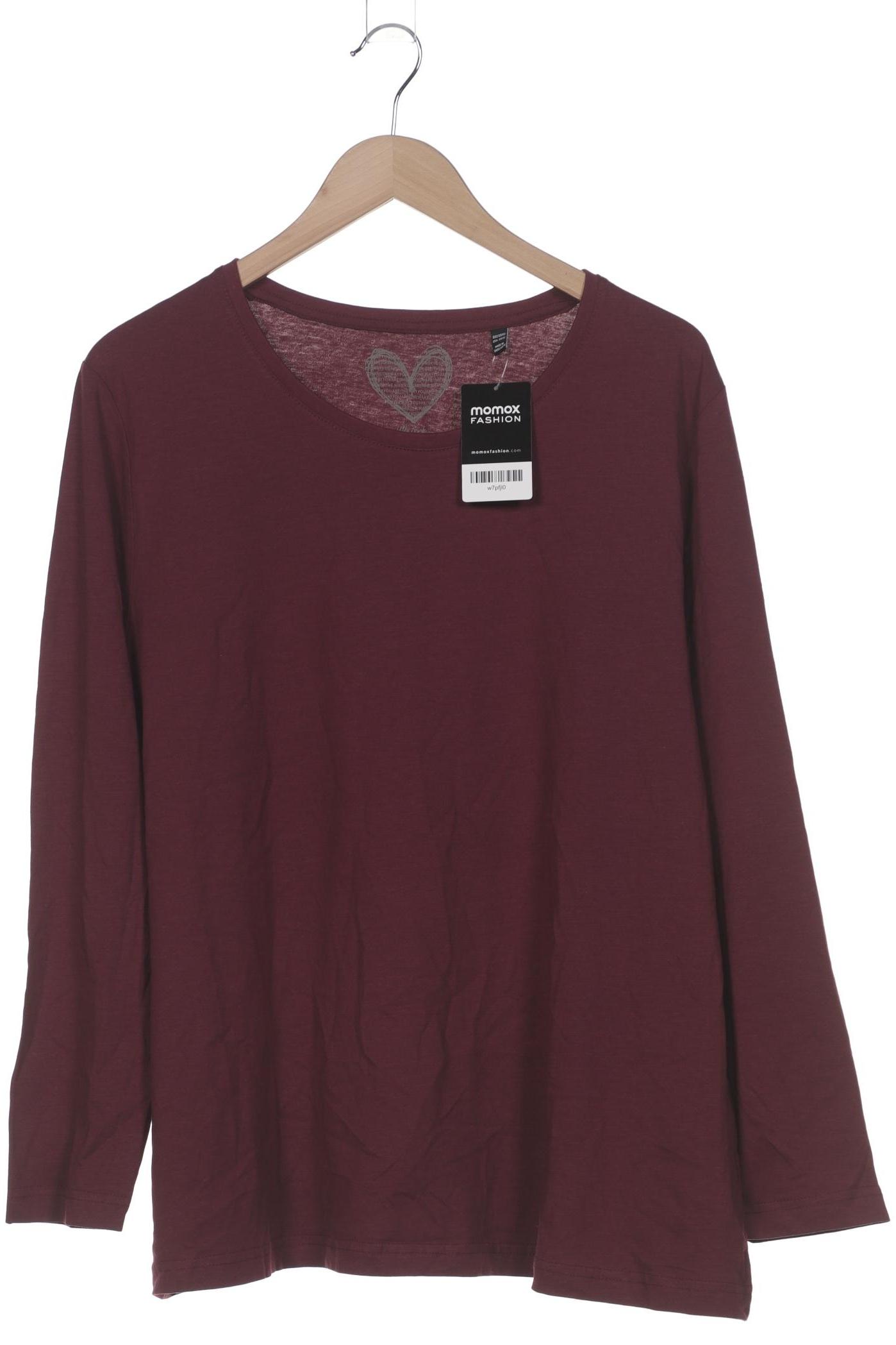 

Ulla Popken Damen Langarmshirt, bordeaux, Gr. 50