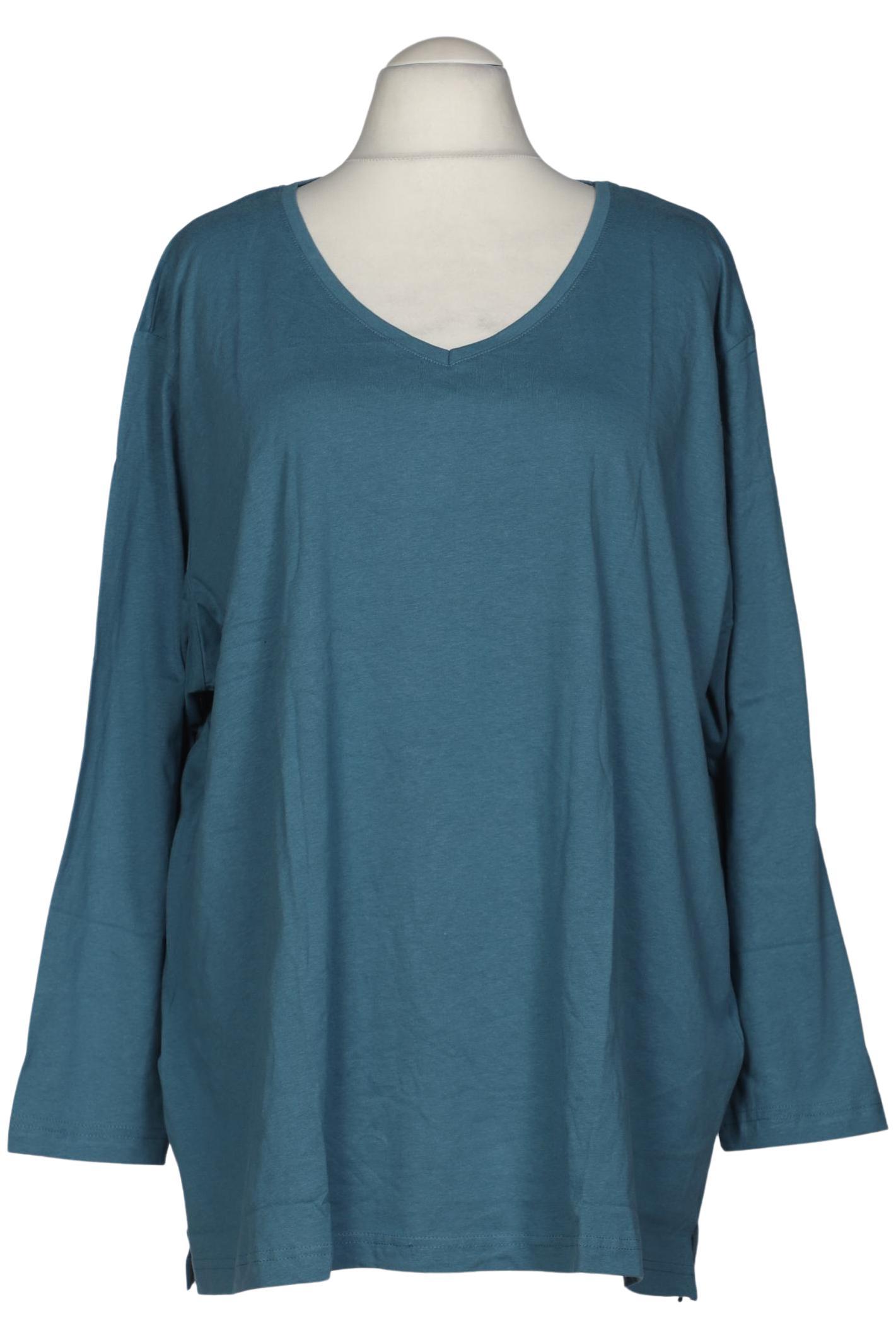 

Ulla Popken Damen Langarmshirt, türkis, Gr. 54