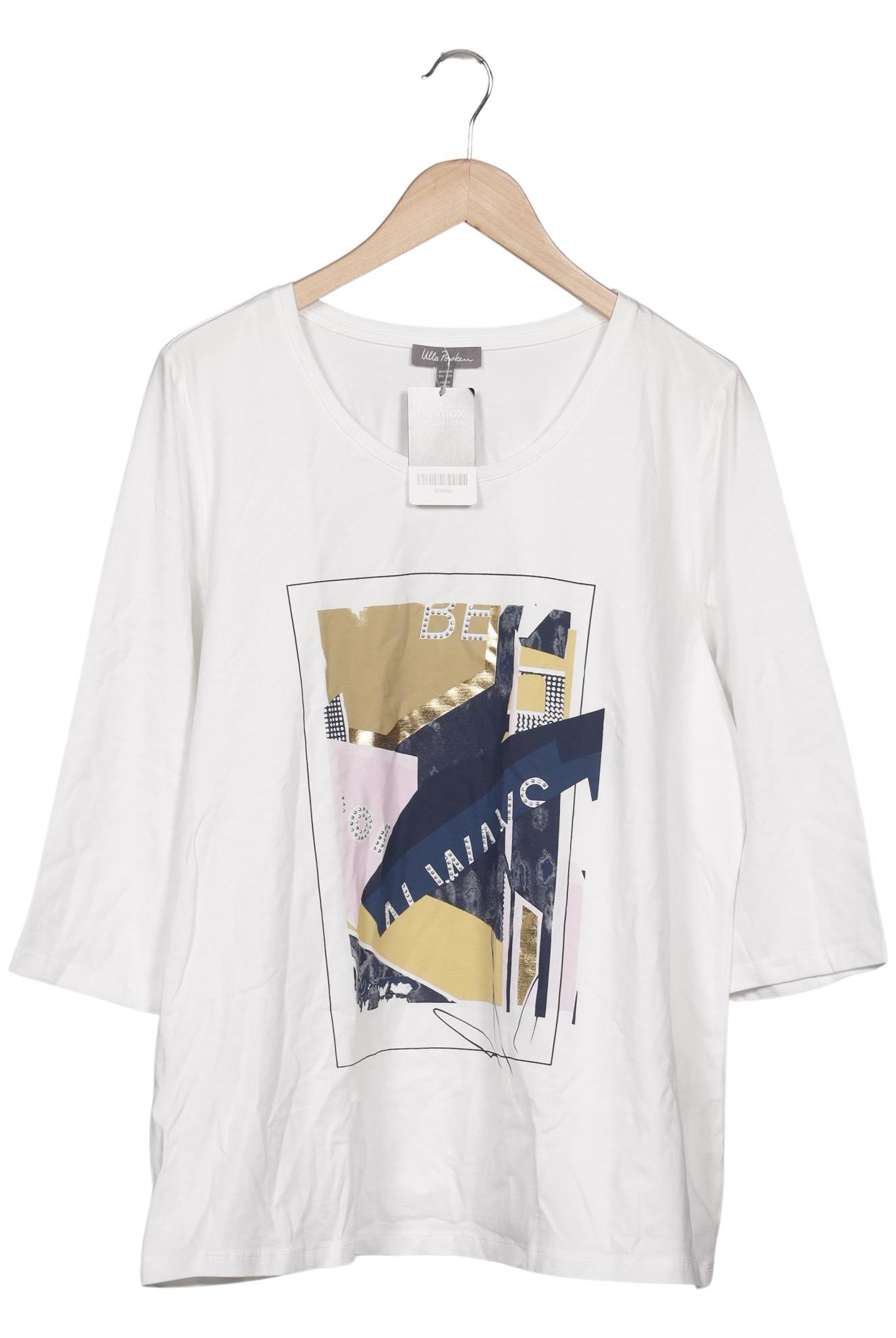 

Ulla Popken Damen Langarmshirt, weiß, Gr. 46