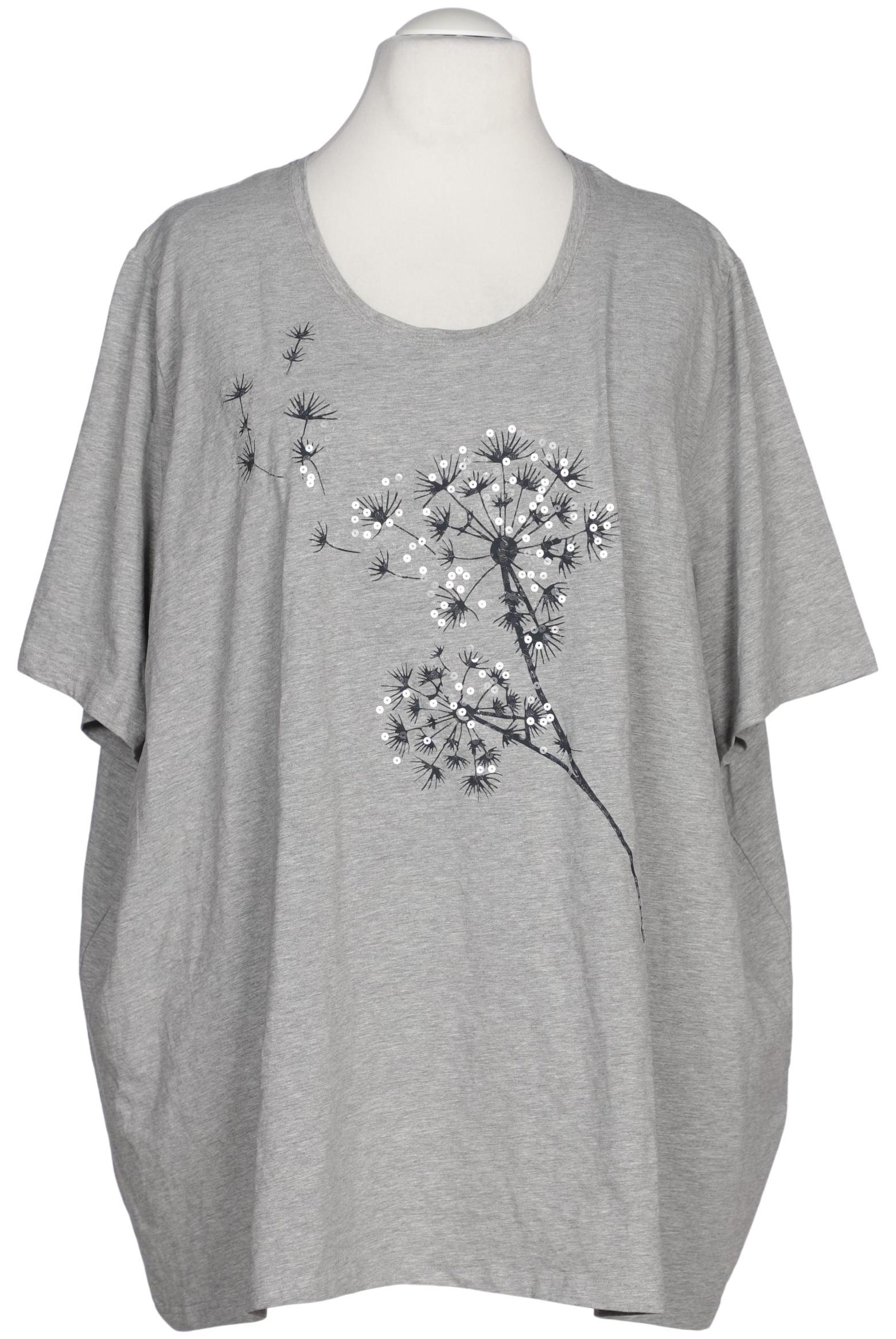 

Ulla Popken Damen T-Shirt, grau, Gr. 62