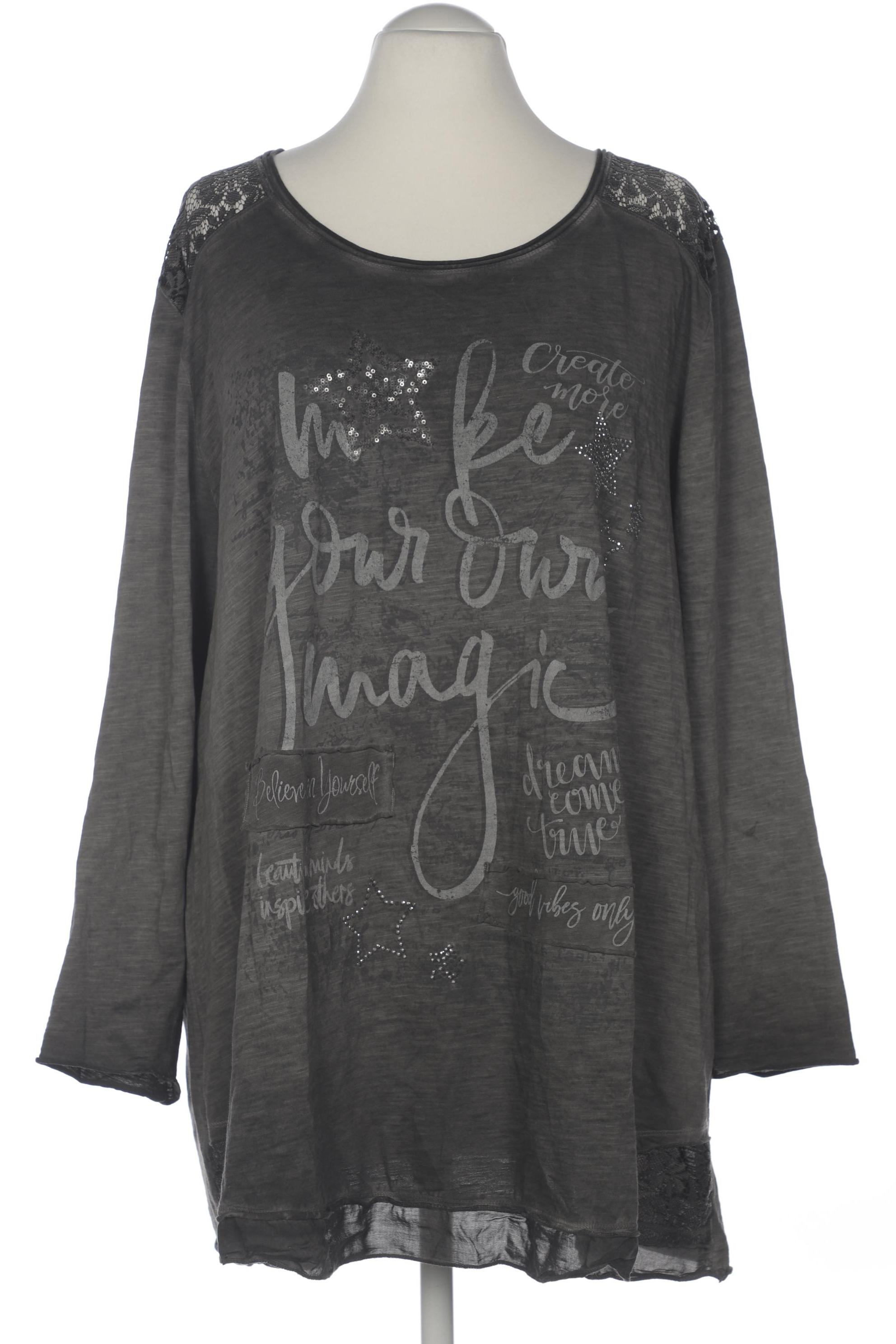 

Ulla Popken Damen Langarmshirt, grau, Gr. 54