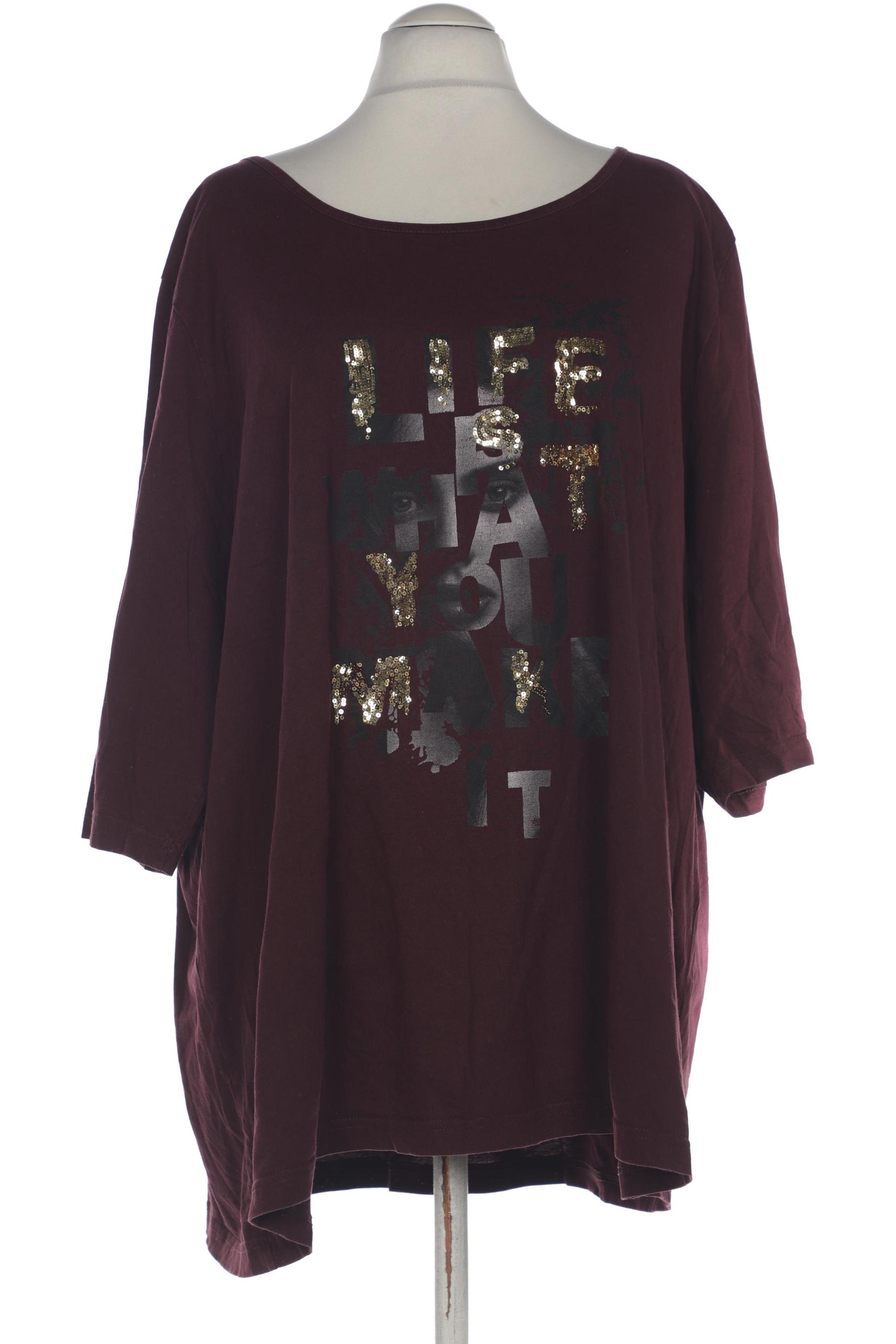 

Ulla Popken Damen T-Shirt, bordeaux, Gr. 58