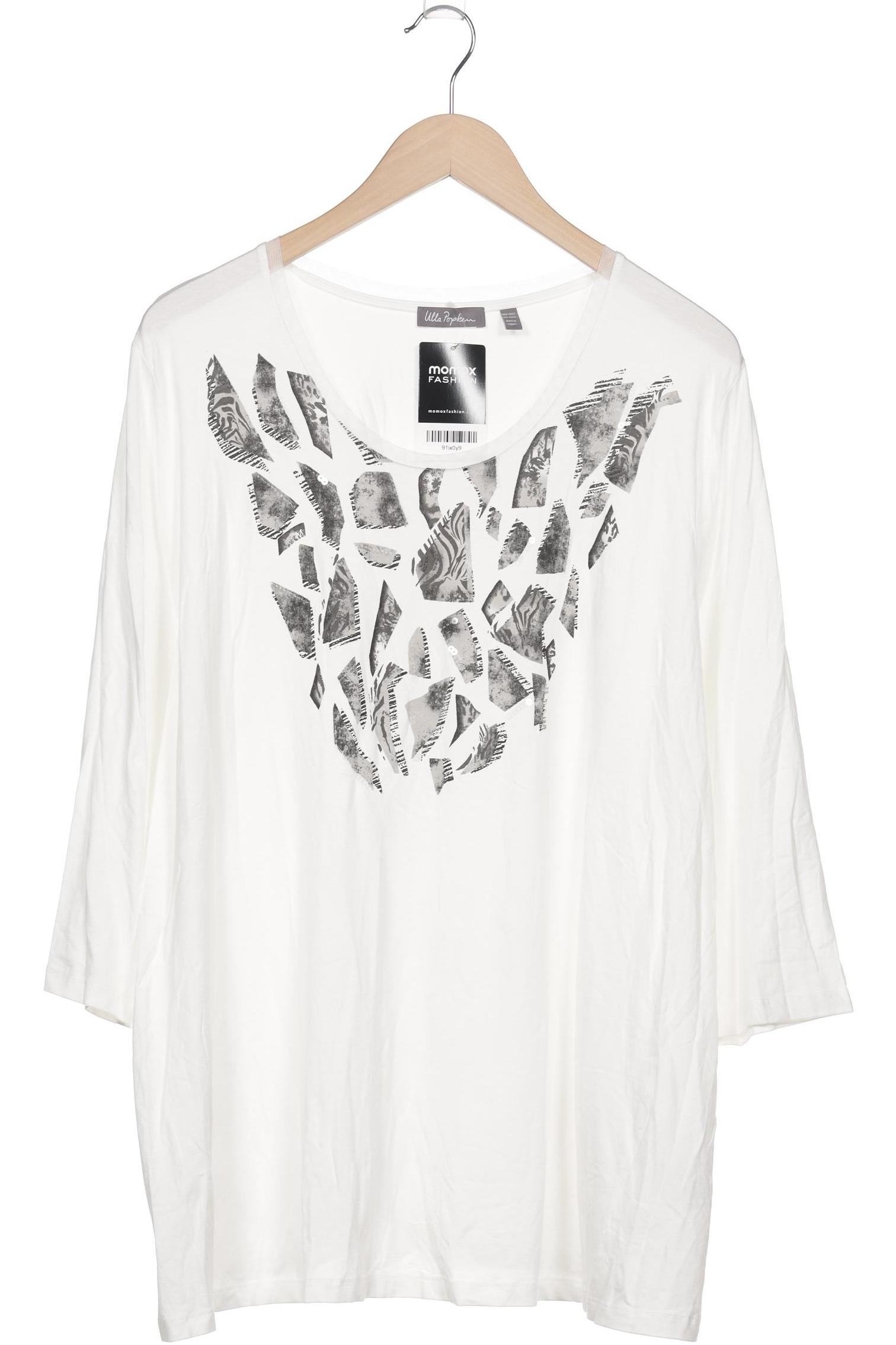 

Ulla Popken Damen Langarmshirt, weiß, Gr. 50