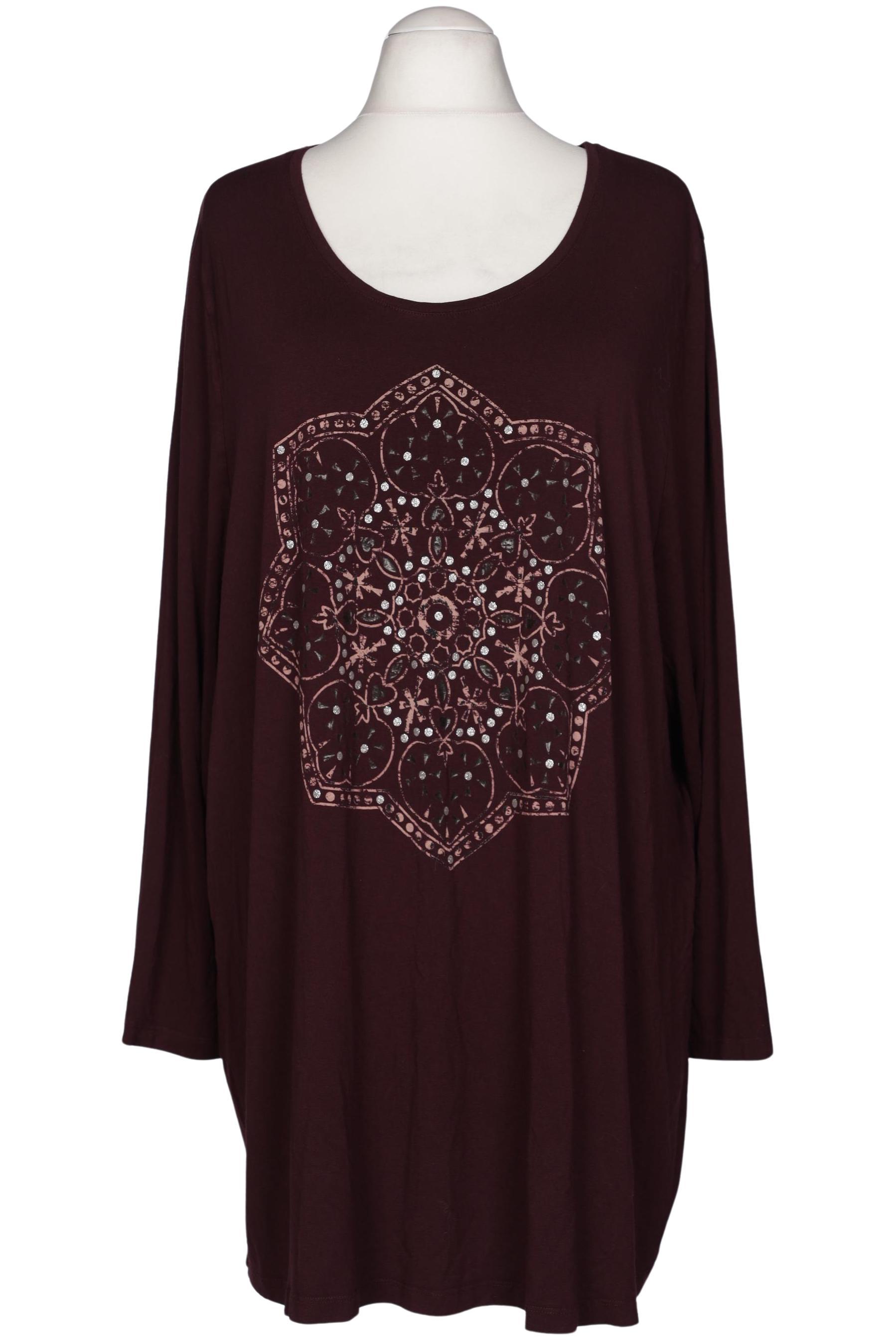 

Ulla Popken Damen Langarmshirt, bordeaux, Gr. 52