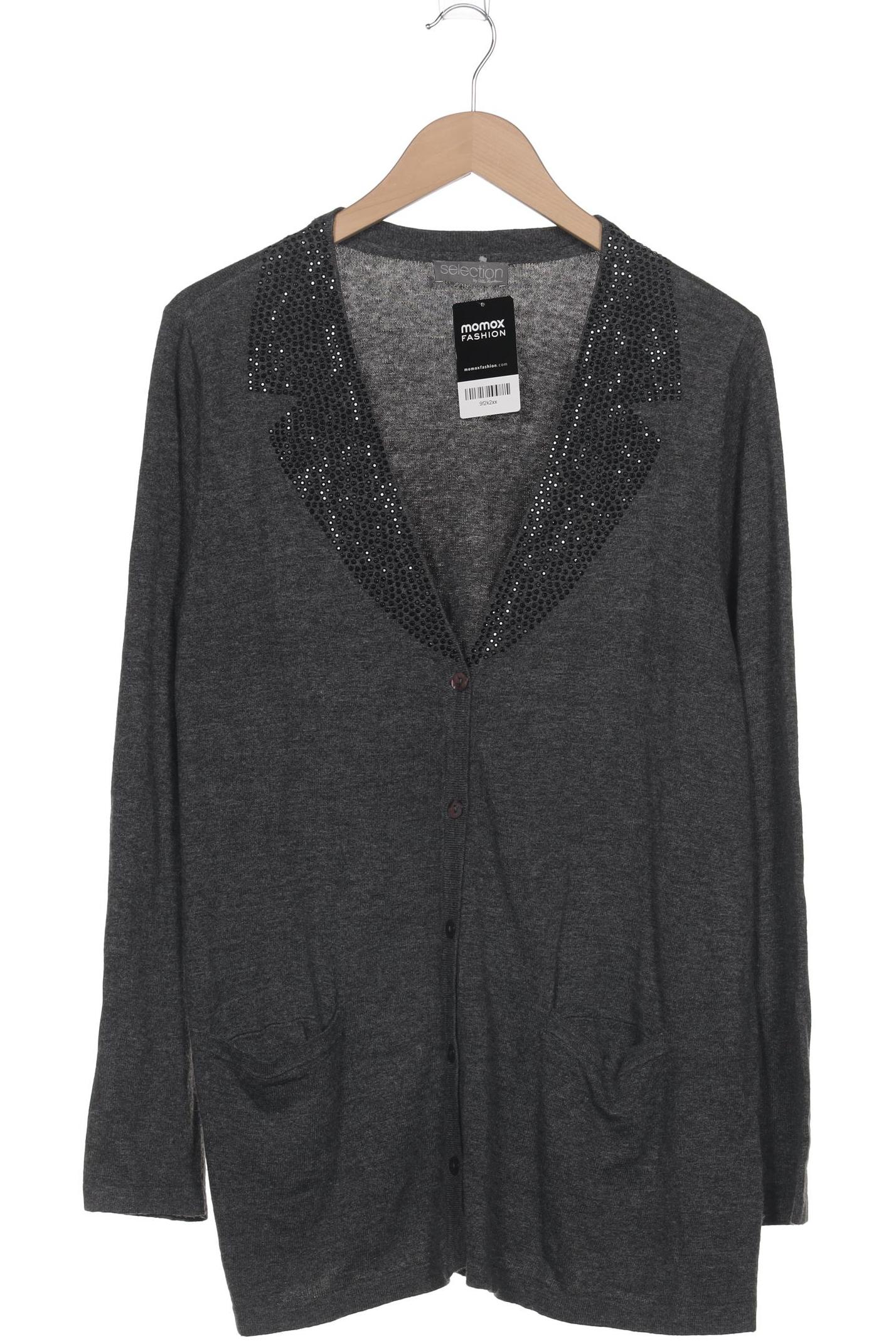 

Ulla Popken Damen Strickjacke, grau, Gr. 46