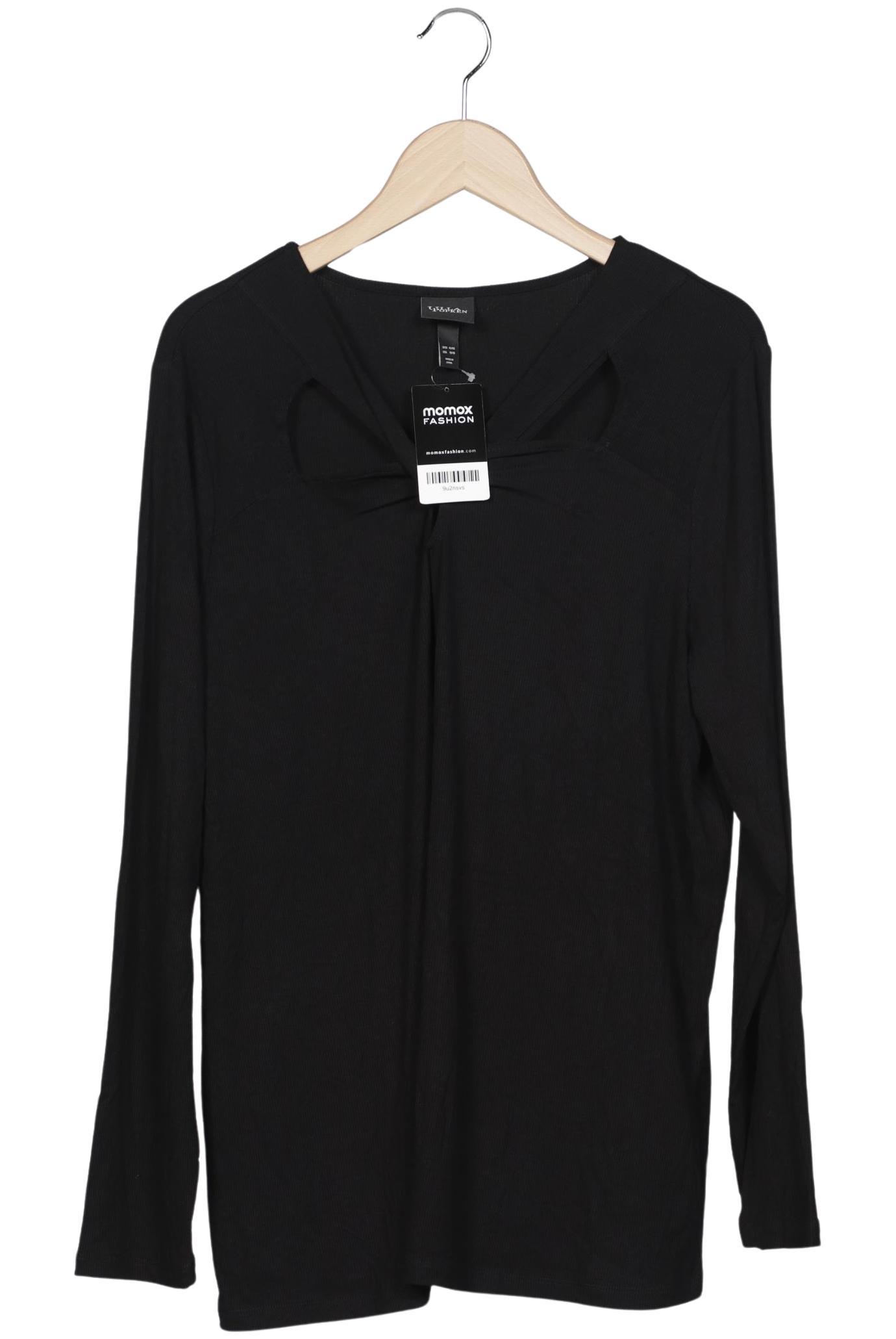 

Ulla Popken Damen Langarmshirt, schwarz, Gr. 46