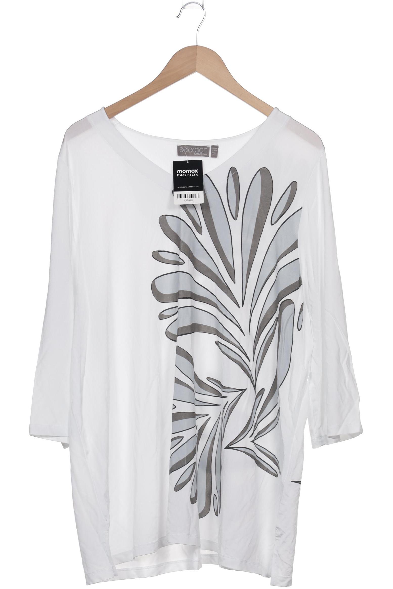 

Ulla Popken Damen Langarmshirt, weiß, Gr. 50