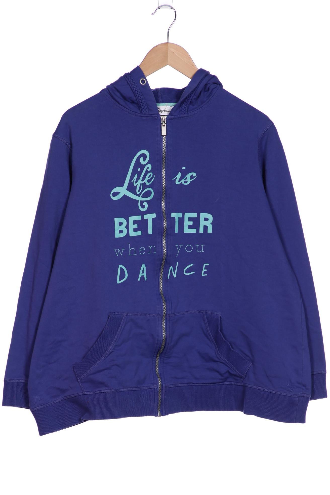 

Ulla Popken Damen Kapuzenpullover, blau, Gr. 46