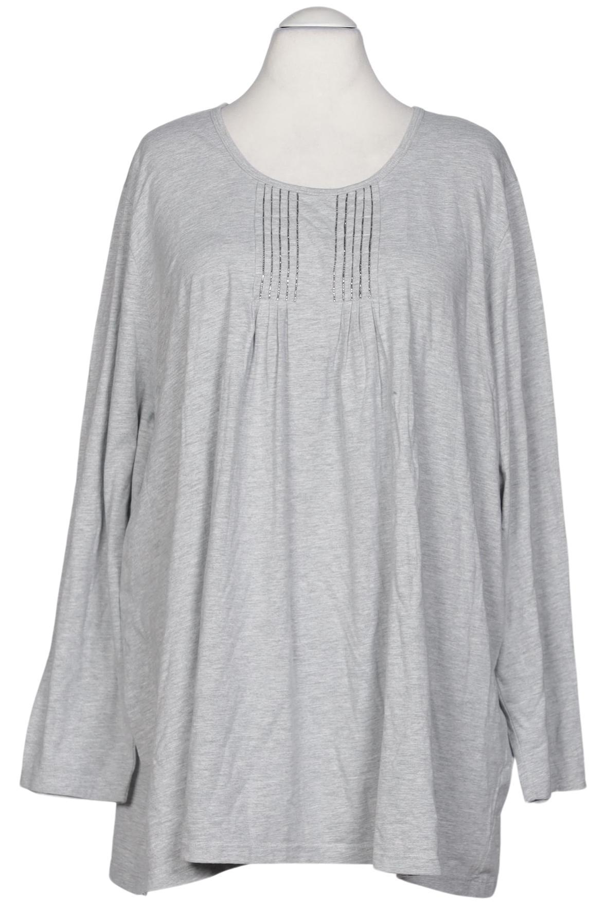 

Ulla Popken Damen Langarmshirt, grau, Gr. 58