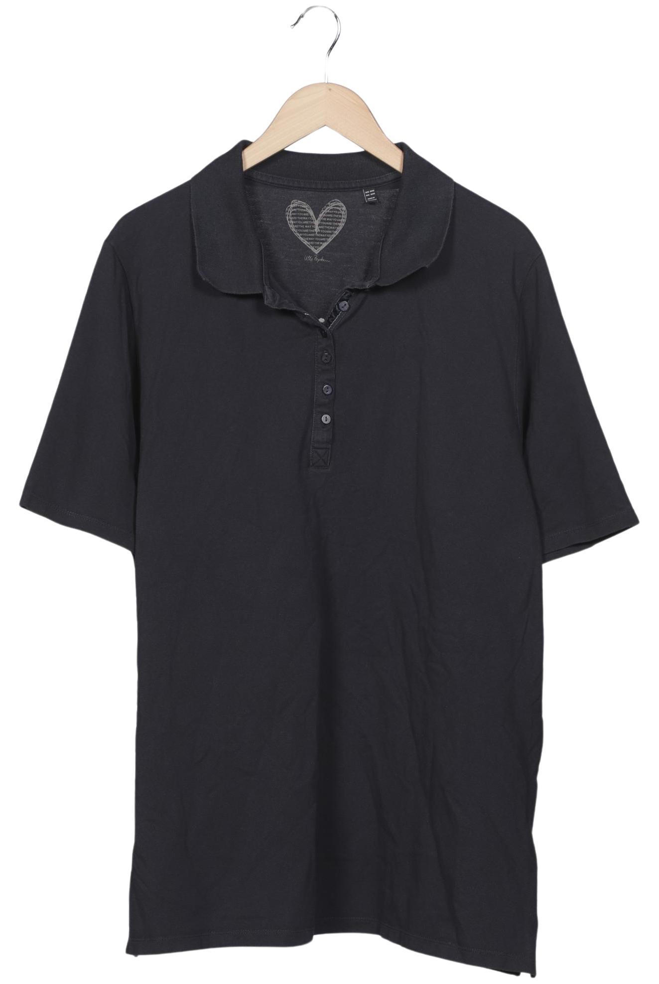 

Ulla Popken Damen Poloshirt, schwarz, Gr. 50