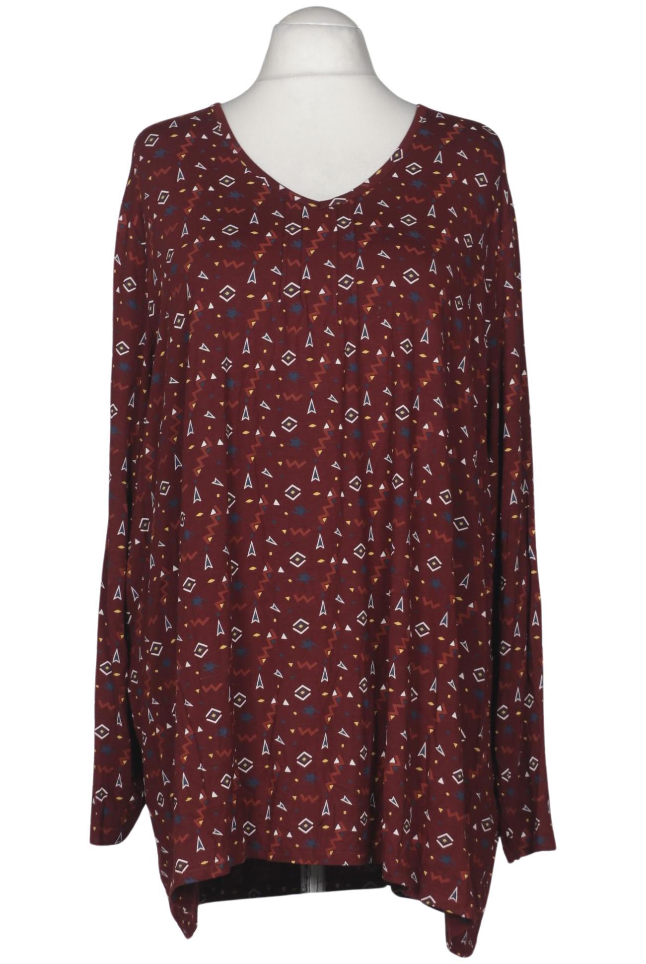 

Ulla Popken Damen Langarmshirt, bordeaux, Gr. 54