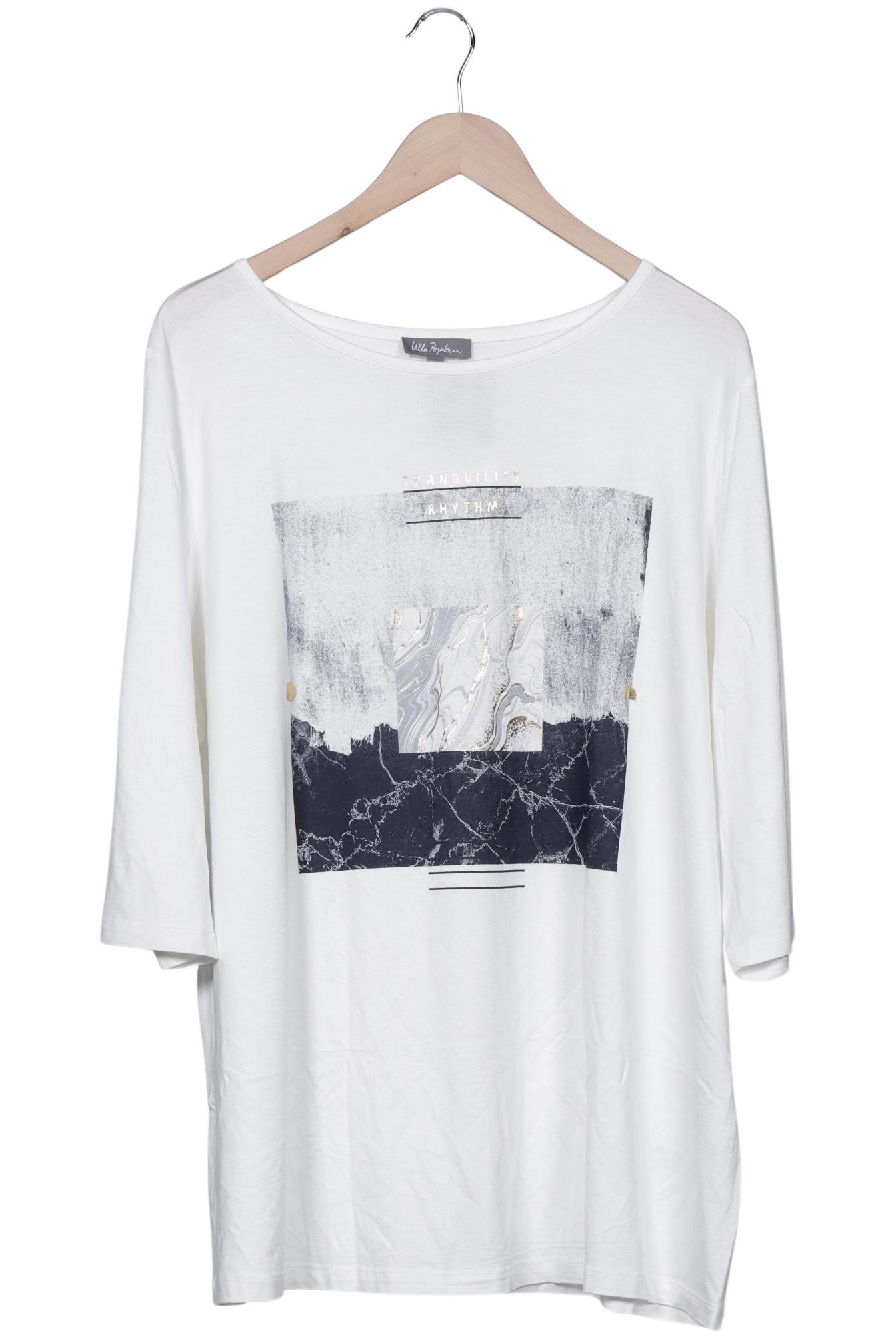 

Ulla Popken Damen Langarmshirt, weiß, Gr. 46