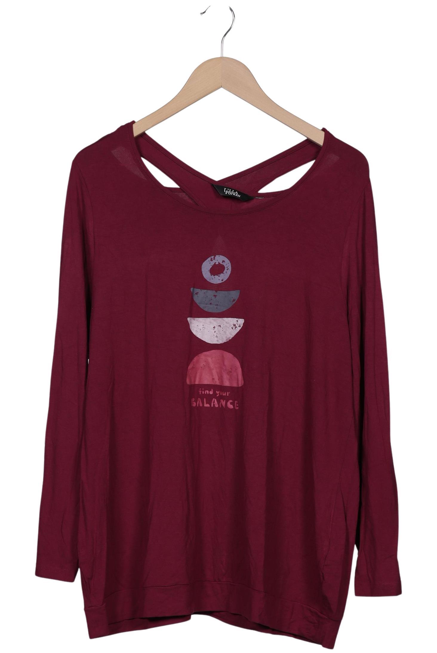 

Ulla Popken Damen Langarmshirt, bordeaux, Gr. 48