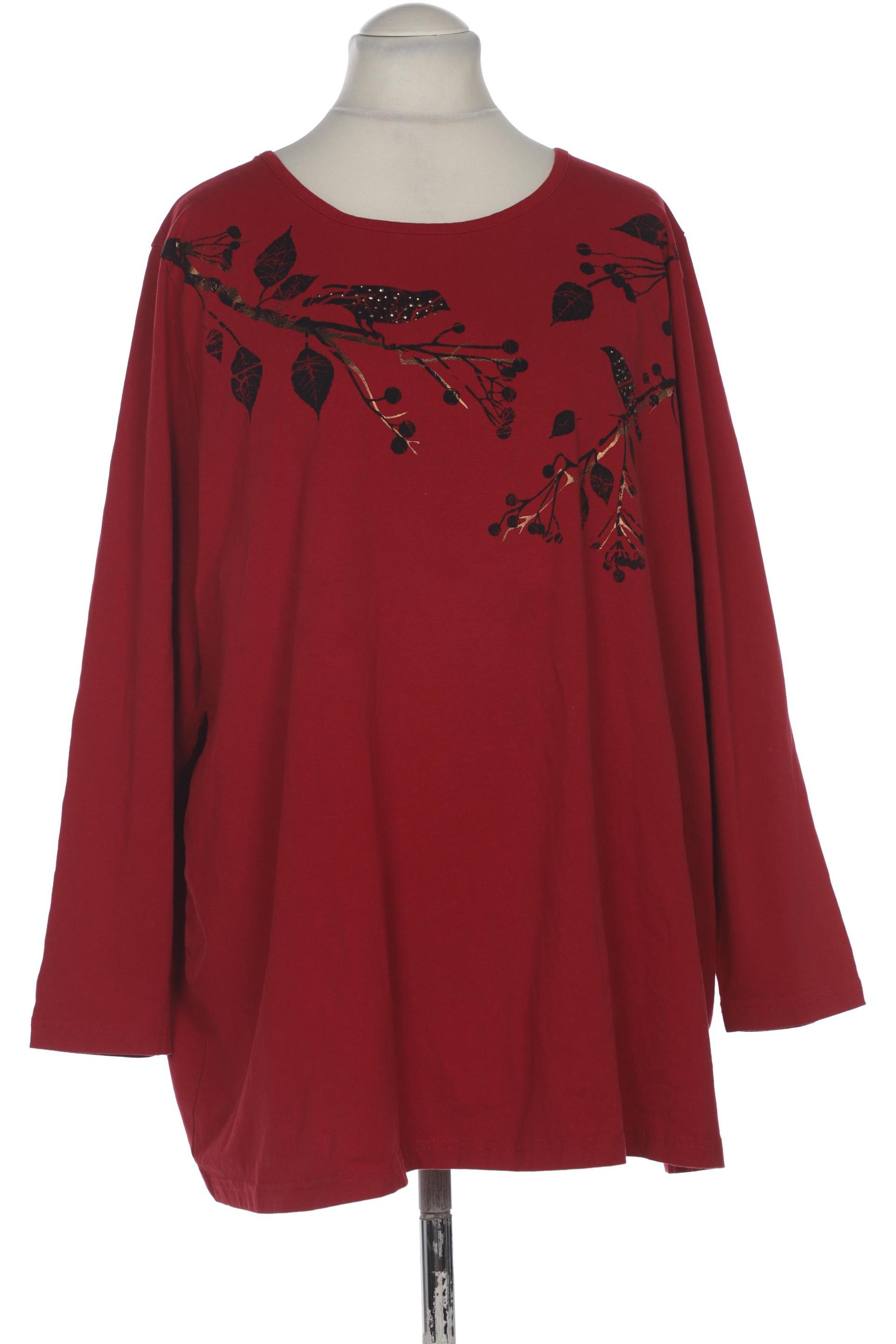 

Ulla Popken Damen Langarmshirt, rot, Gr. 54