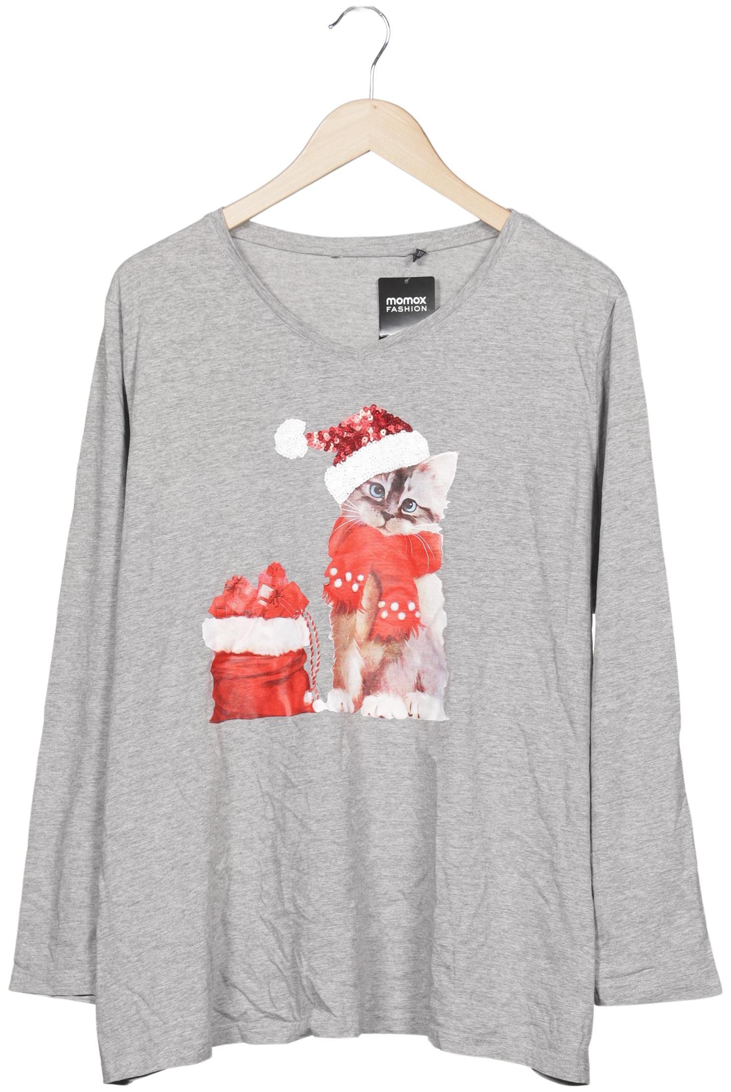 

Ulla Popken Damen Langarmshirt, grau, Gr. 50