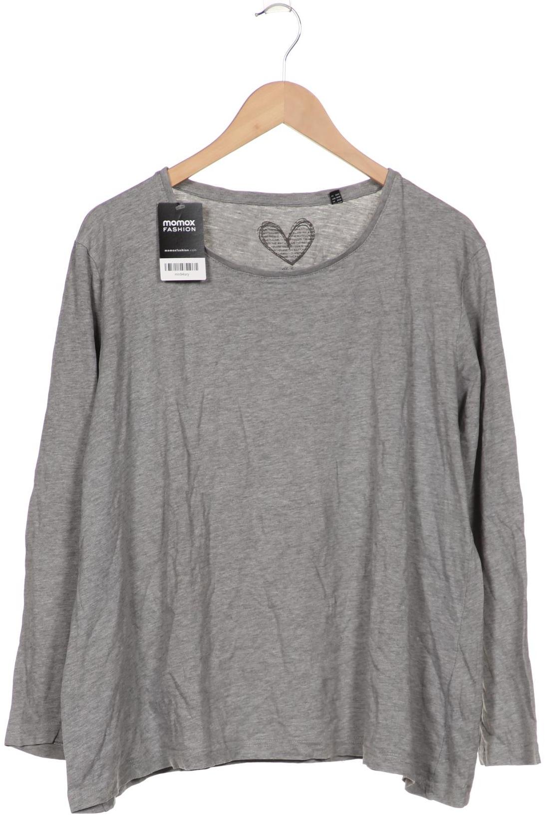 

Ulla Popken Damen Langarmshirt, grau, Gr. 50