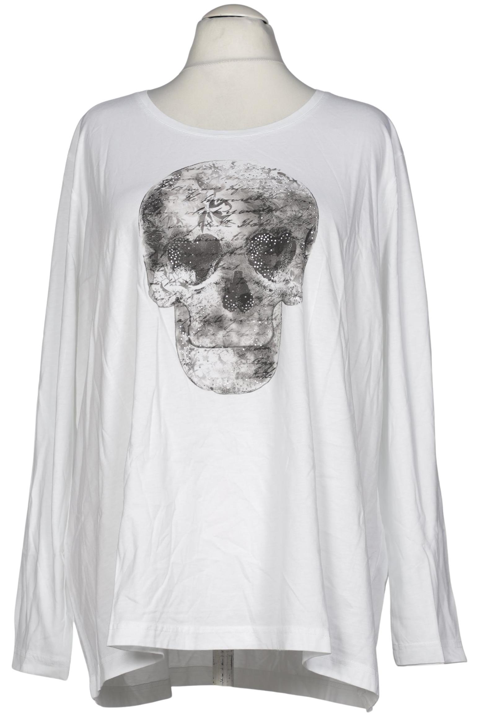 

Ulla Popken Damen Langarmshirt, weiß, Gr. 54