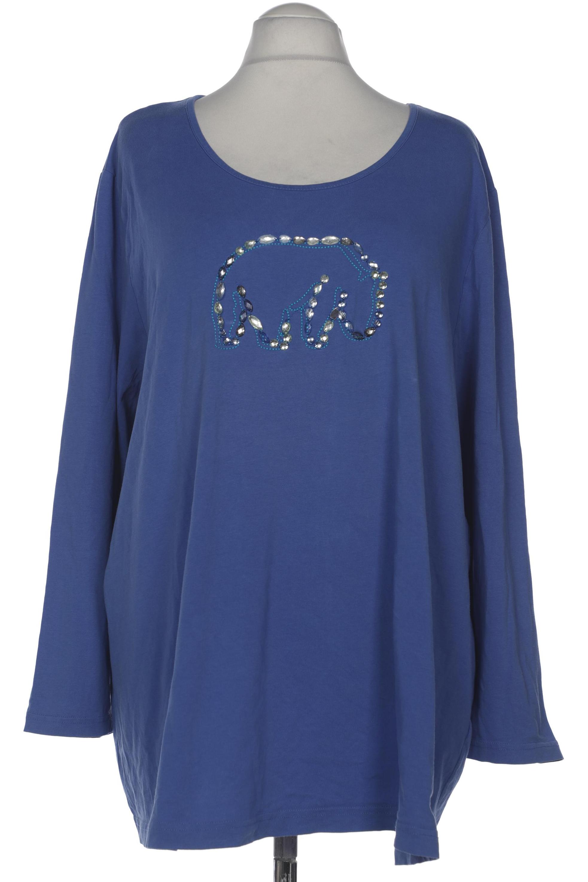 

Ulla Popken Damen Langarmshirt, blau, Gr. 56