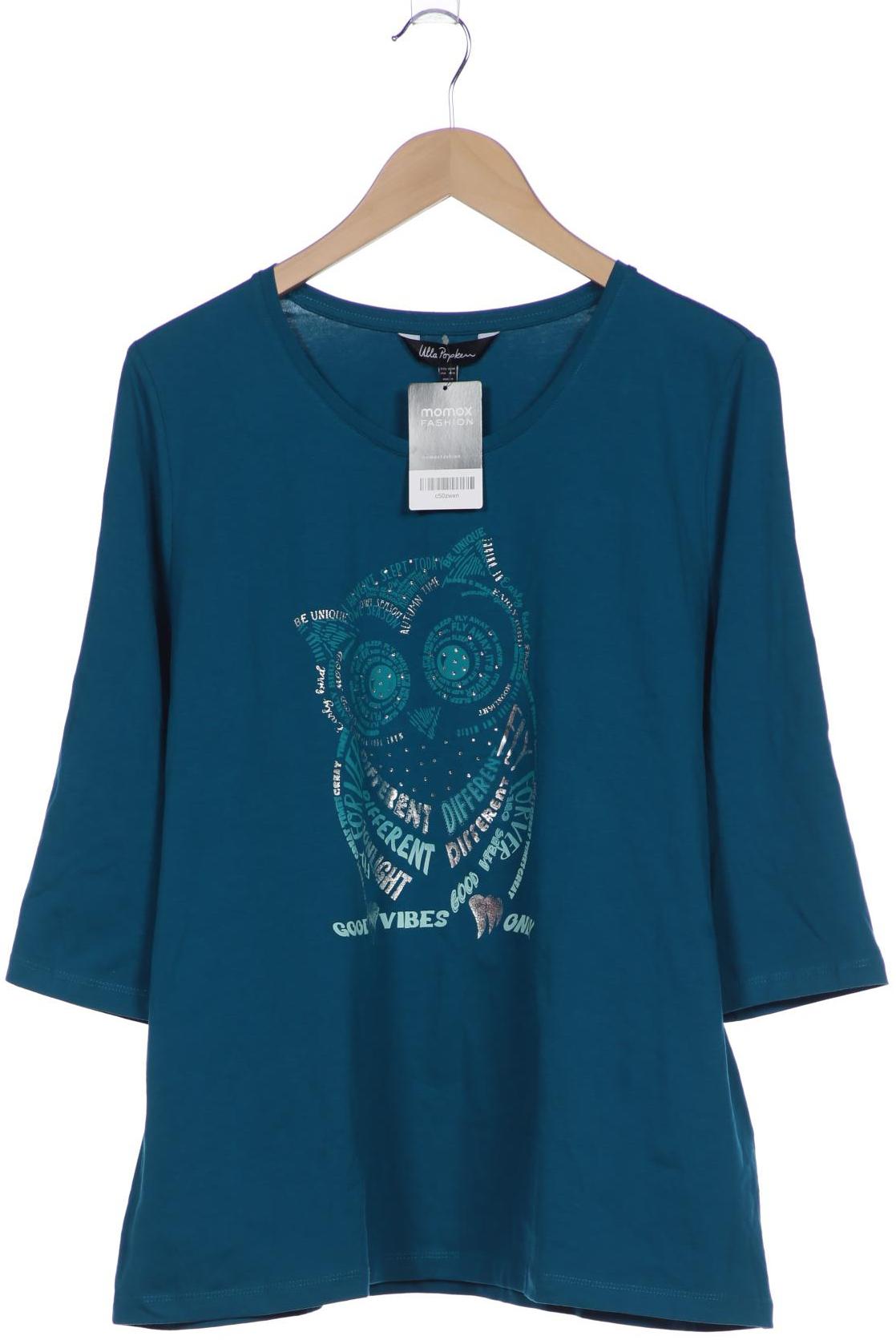 

Ulla Popken Damen Langarmshirt, türkis, Gr. 46