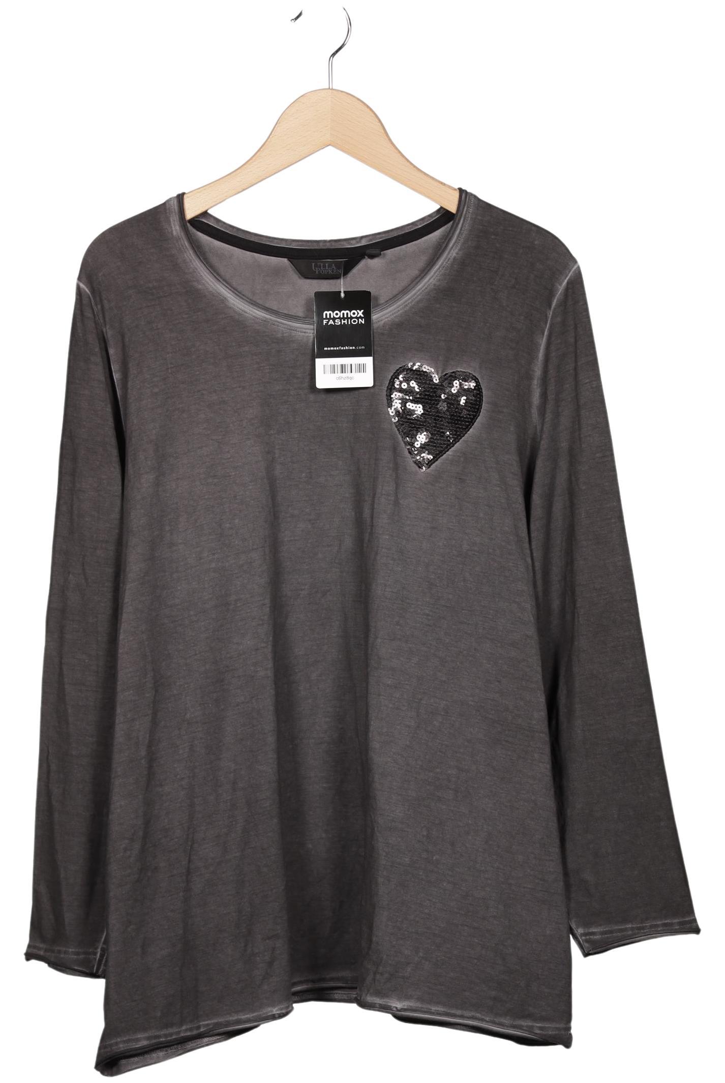 

Ulla Popken Damen Langarmshirt, grau, Gr. 46