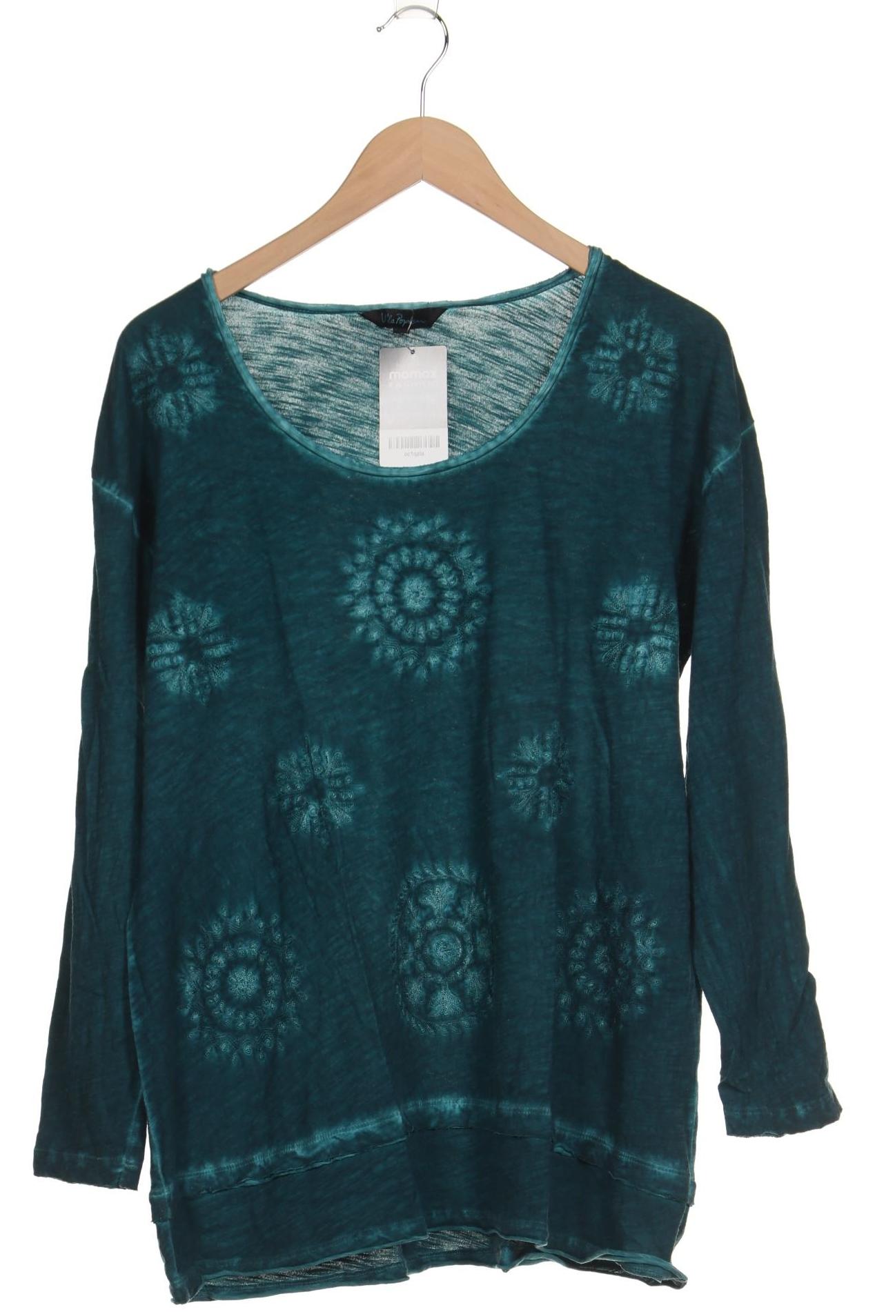 

Ulla Popken Damen Langarmshirt, türkis, Gr. 46