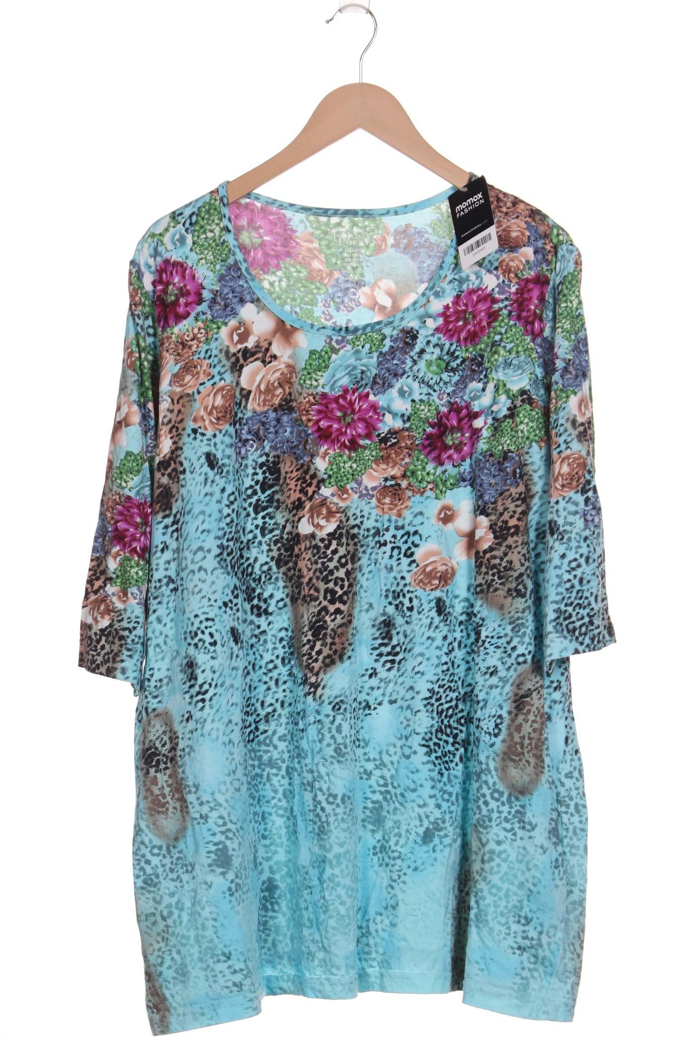 

Ulla Popken Damen Langarmshirt, türkis, Gr. 50