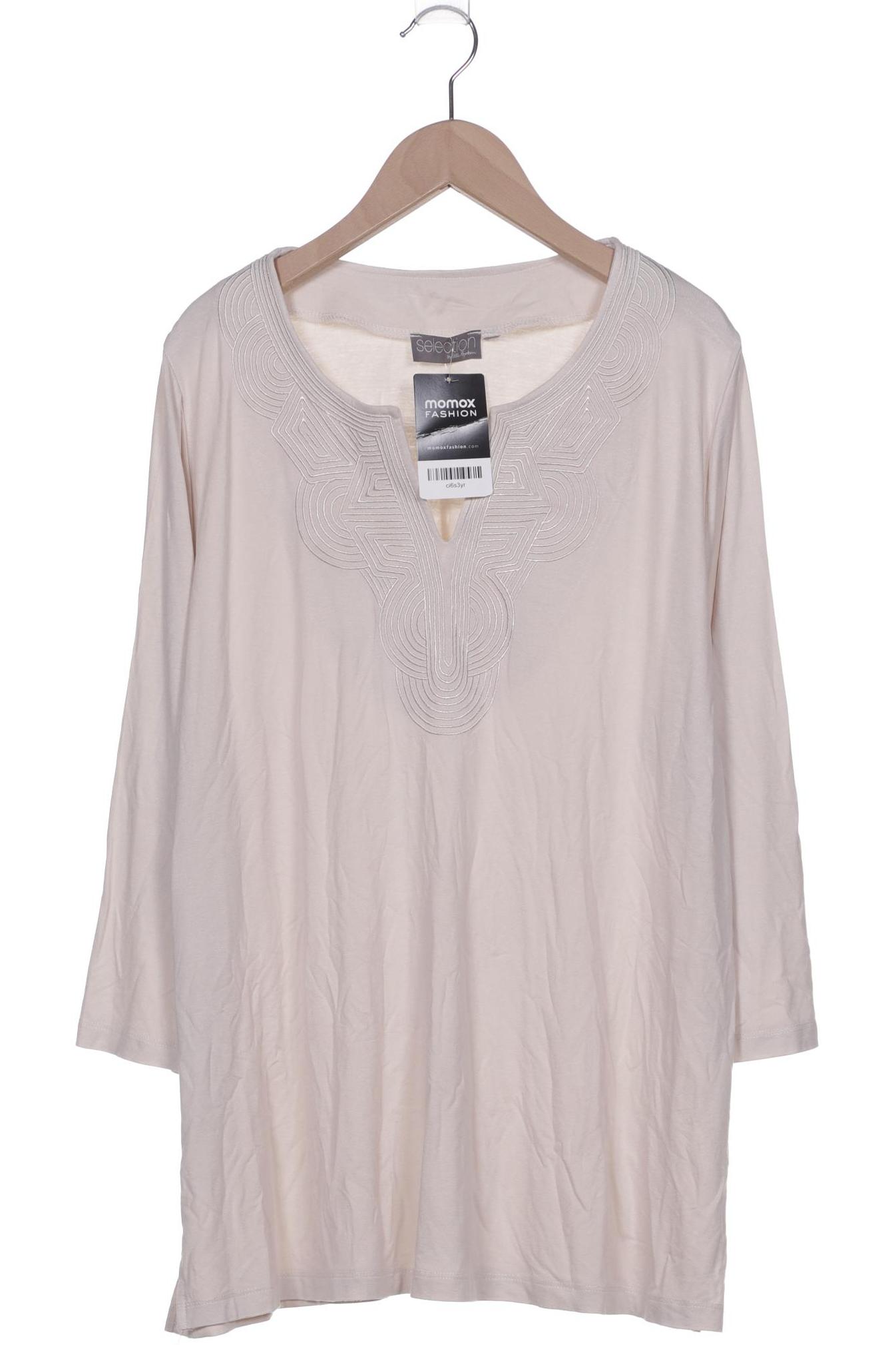 

Ulla Popken Damen Langarmshirt, cremeweiß, Gr. 48