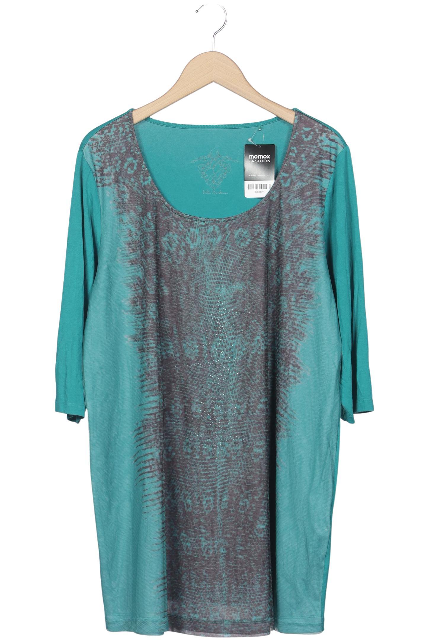 

Ulla Popken Damen Langarmshirt, türkis, Gr. 46