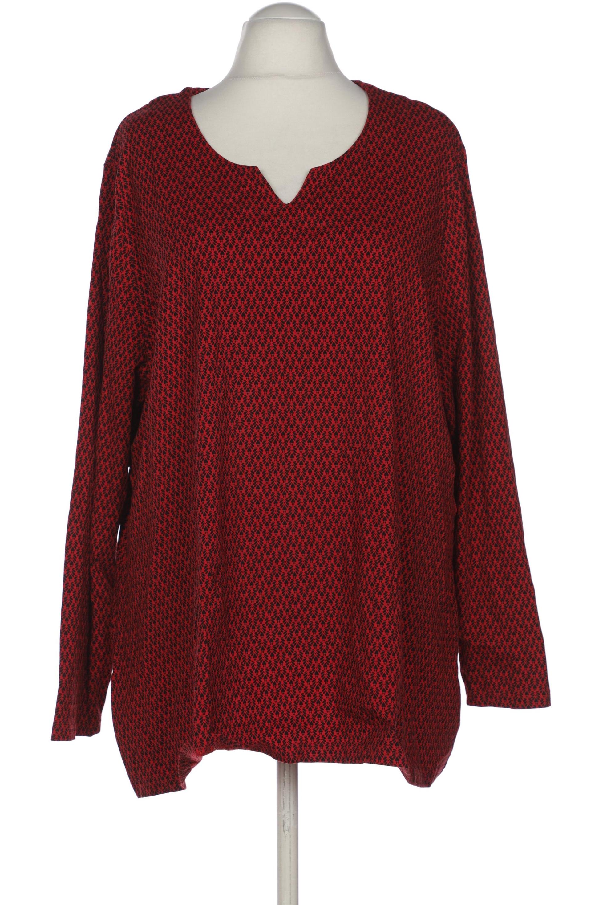 

Ulla Popken Damen Langarmshirt, rot, Gr. 54